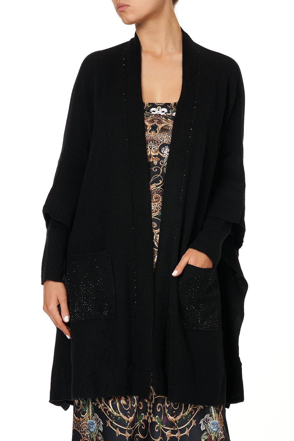 OVERSIZED PATCH POCKET CARDIGAN STUDIO 54