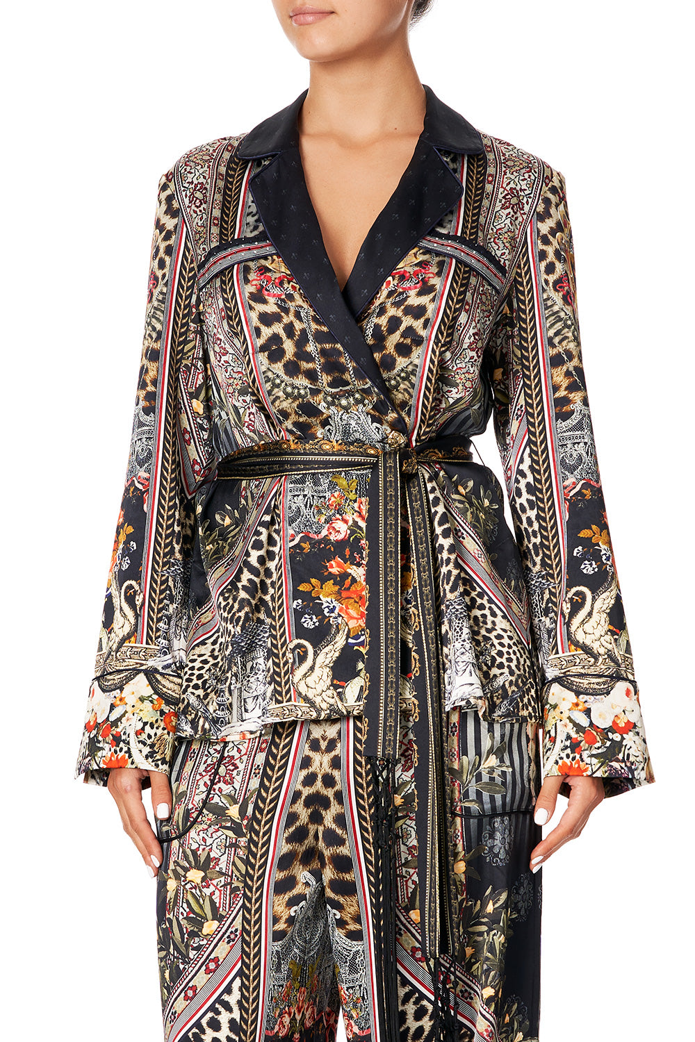 CAMILLA PAJAMA SUIT JACKET MARAIS AT MIDNIGHT