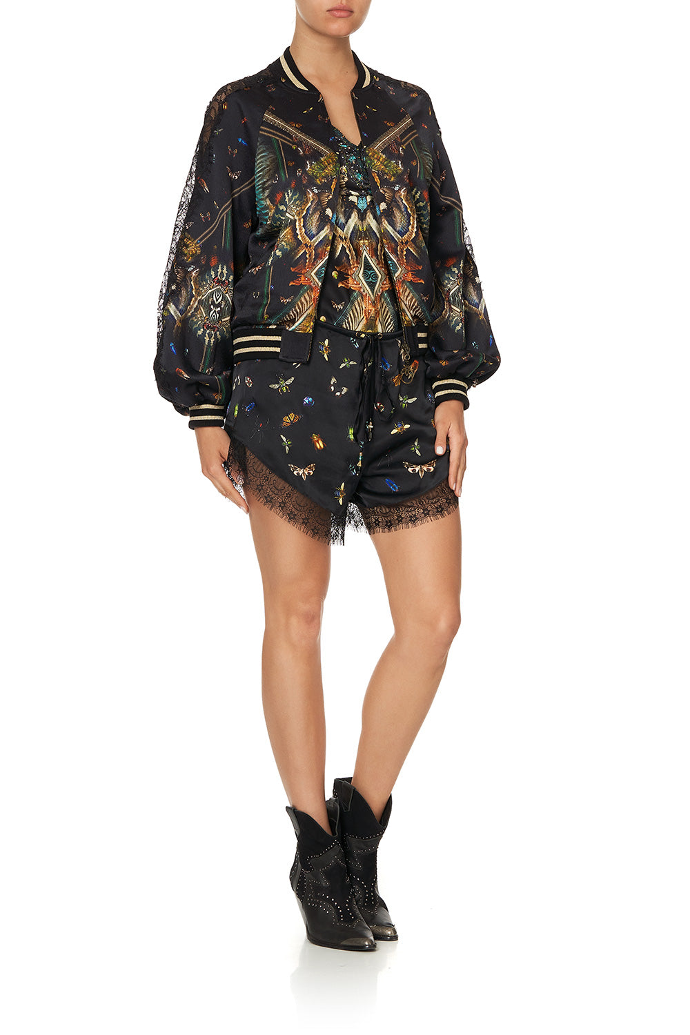 PANELLED SLEEVE BLOUSON BOMBER MATERNAL INSTINCT