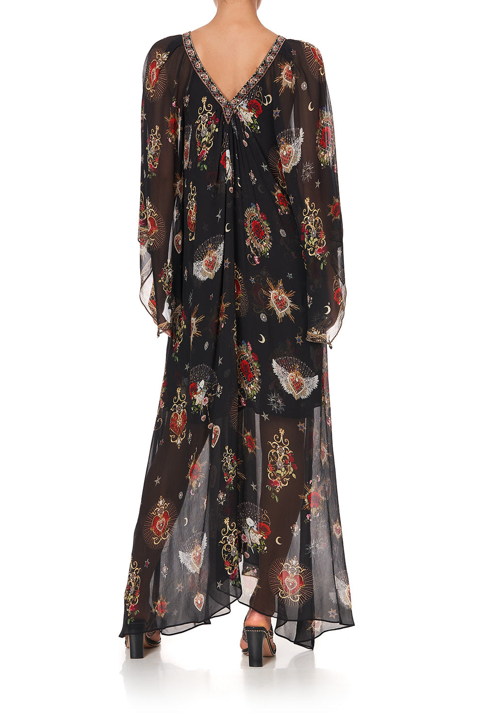 PLEAT SLEEVE LONG DRESS MONTAGUES CAPULET