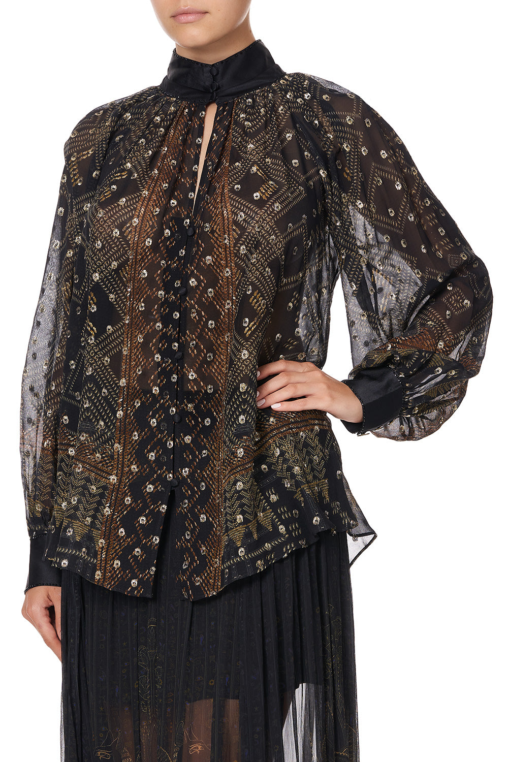 RAGLAN BUTTON UP SHIRT COBRA KING