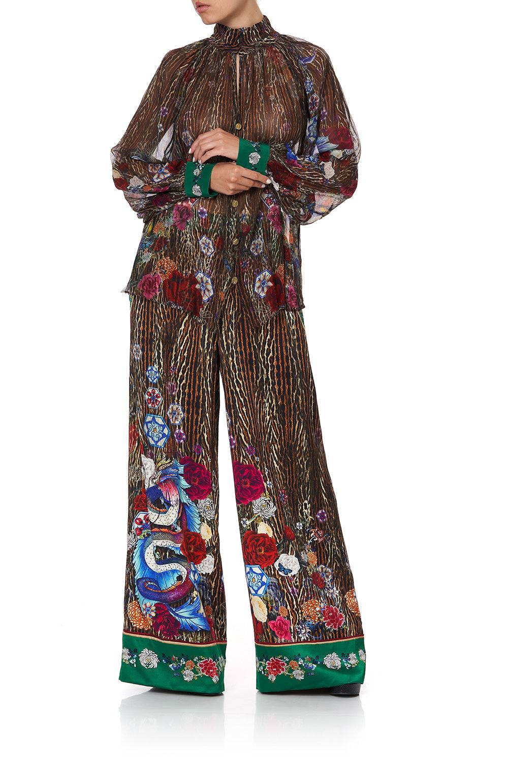 RAGLAN BUTTON UP SHIRT JEWEL OF JUPITER