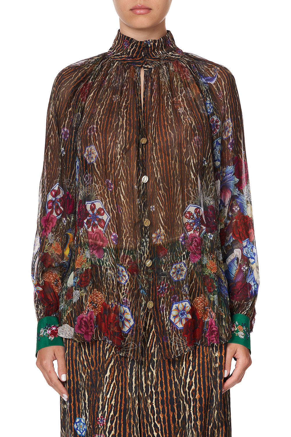 RAGLAN BUTTON UP SHIRT JEWEL OF JUPITER