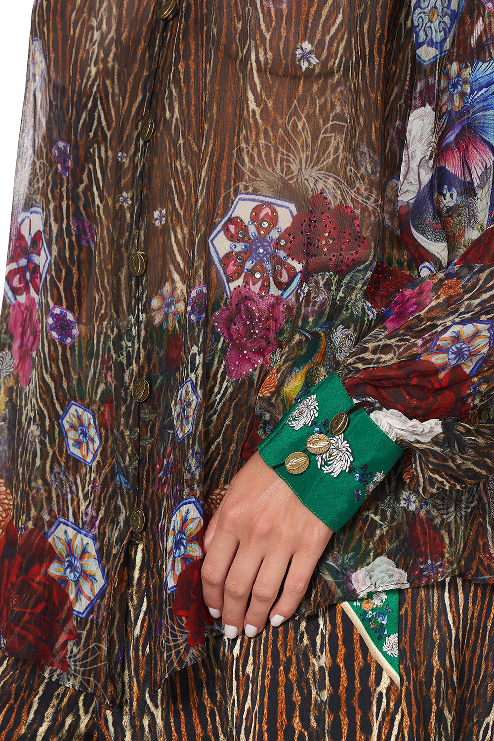 RAGLAN BUTTON UP SHIRT JEWEL OF JUPITER