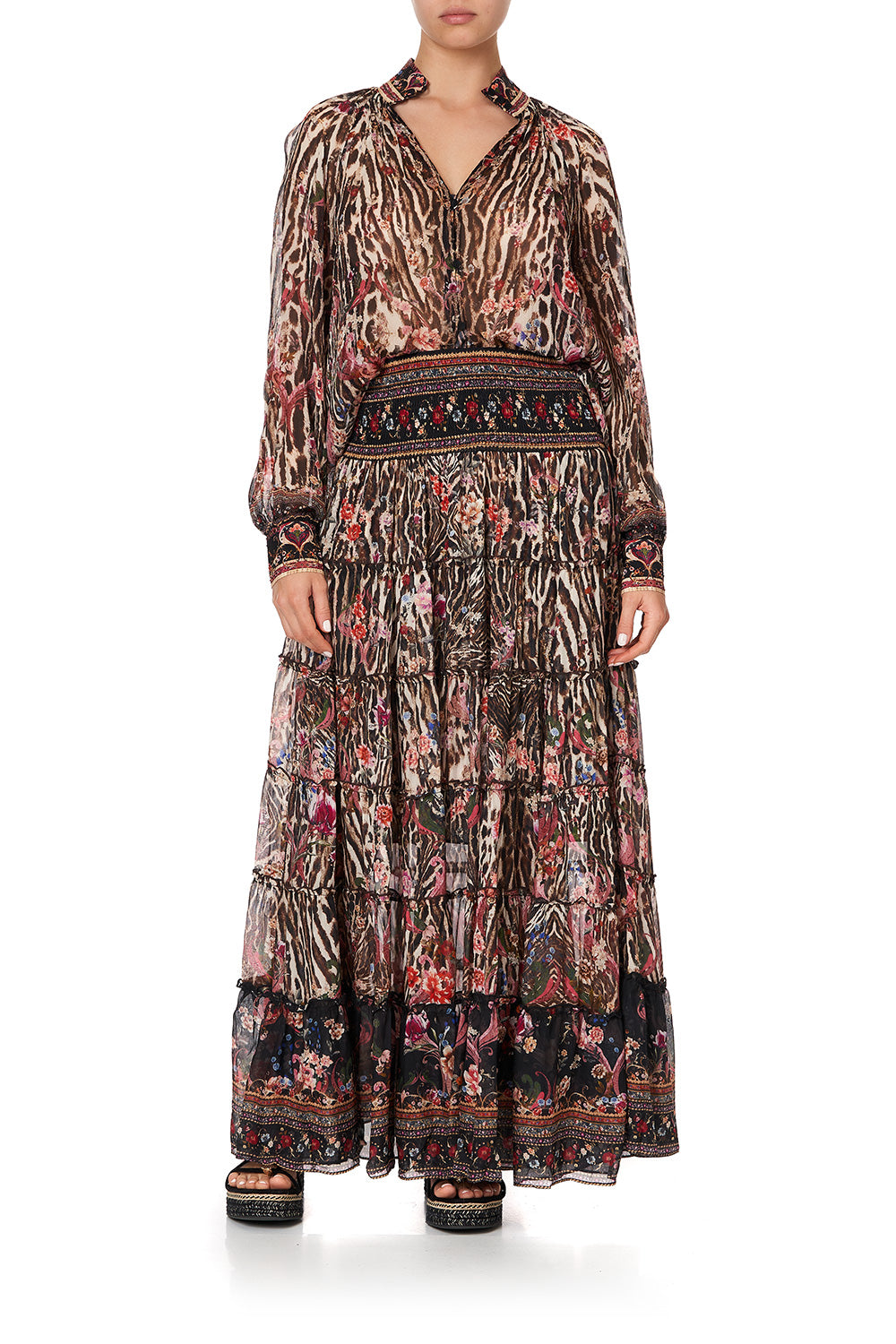 RAGLAN BUTTON UP SHIRT LIV A LITTLE