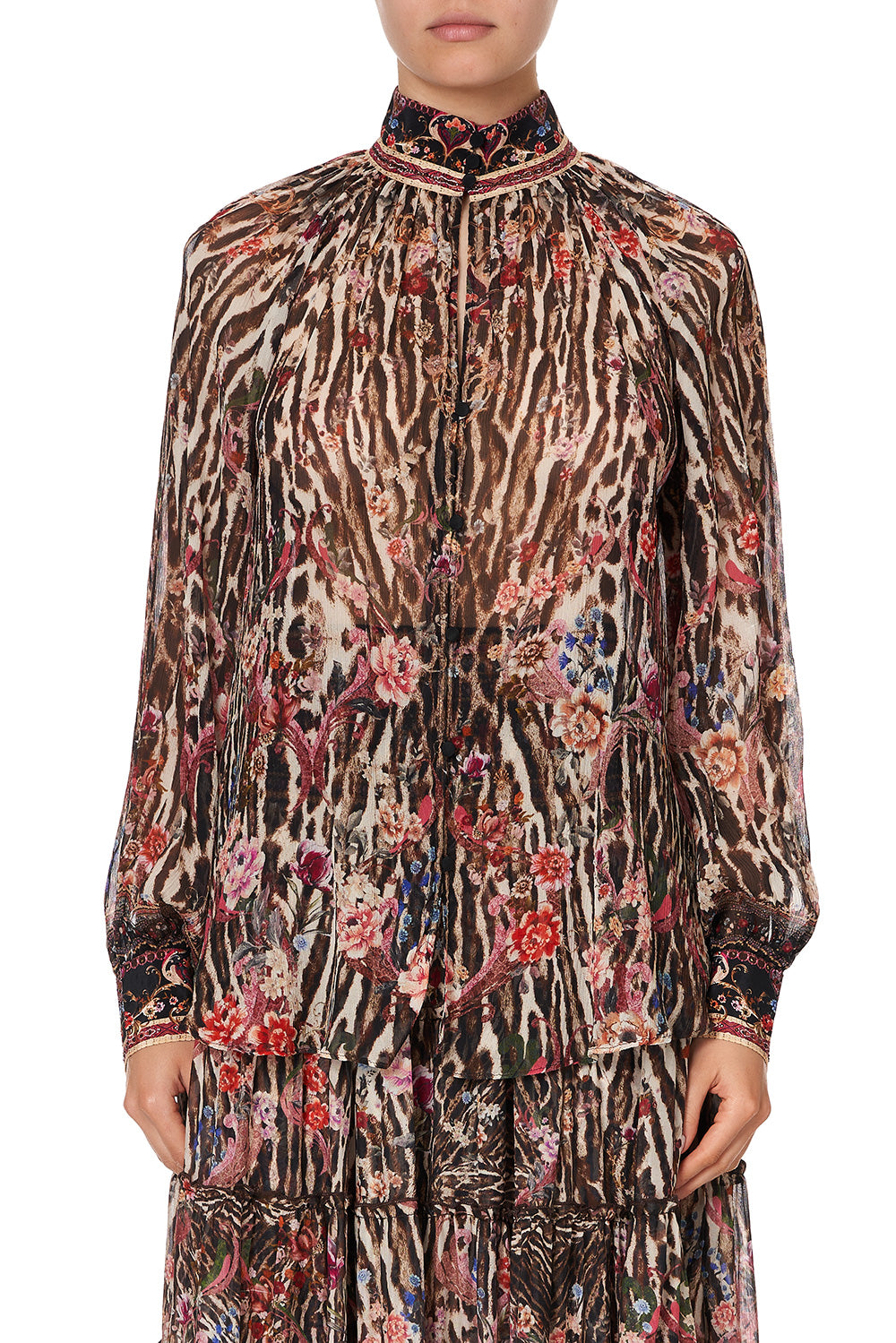 RAGLAN BUTTON UP SHIRT LIV A LITTLE