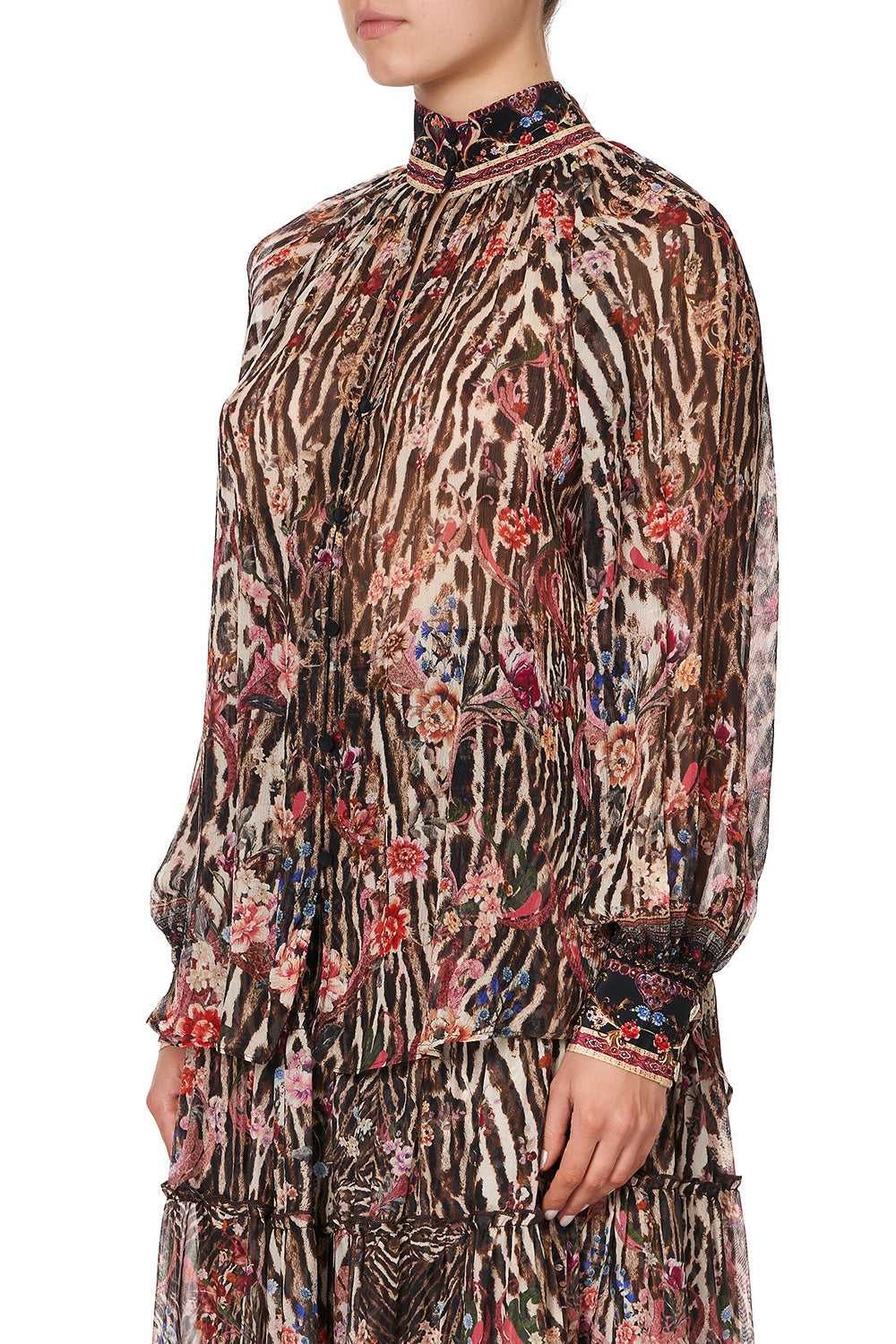 RAGLAN BUTTON UP SHIRT LIV A LITTLE