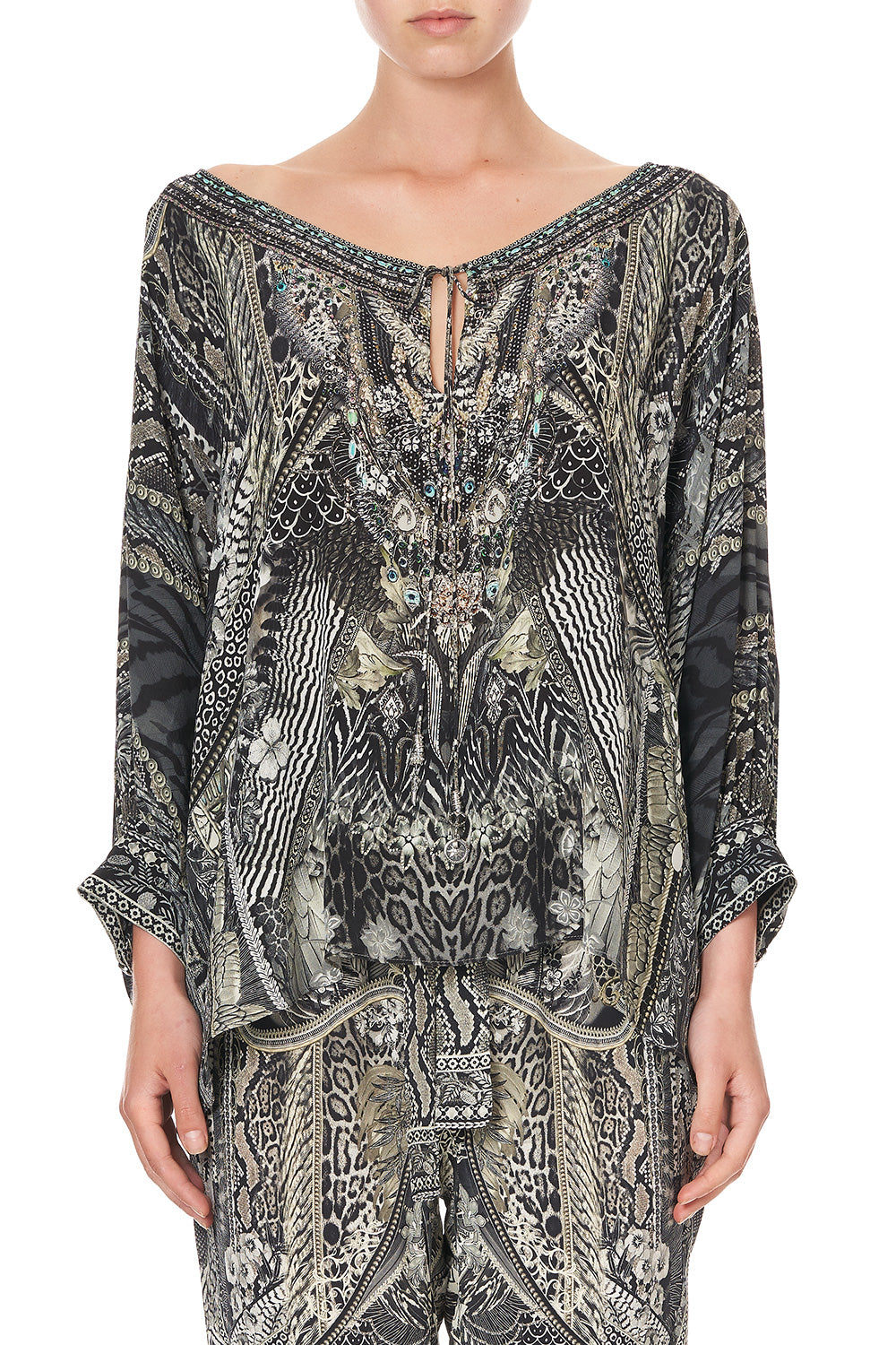 RAGLAN SLEEVE BLOUSE WITH CUFF ONE TRIBE