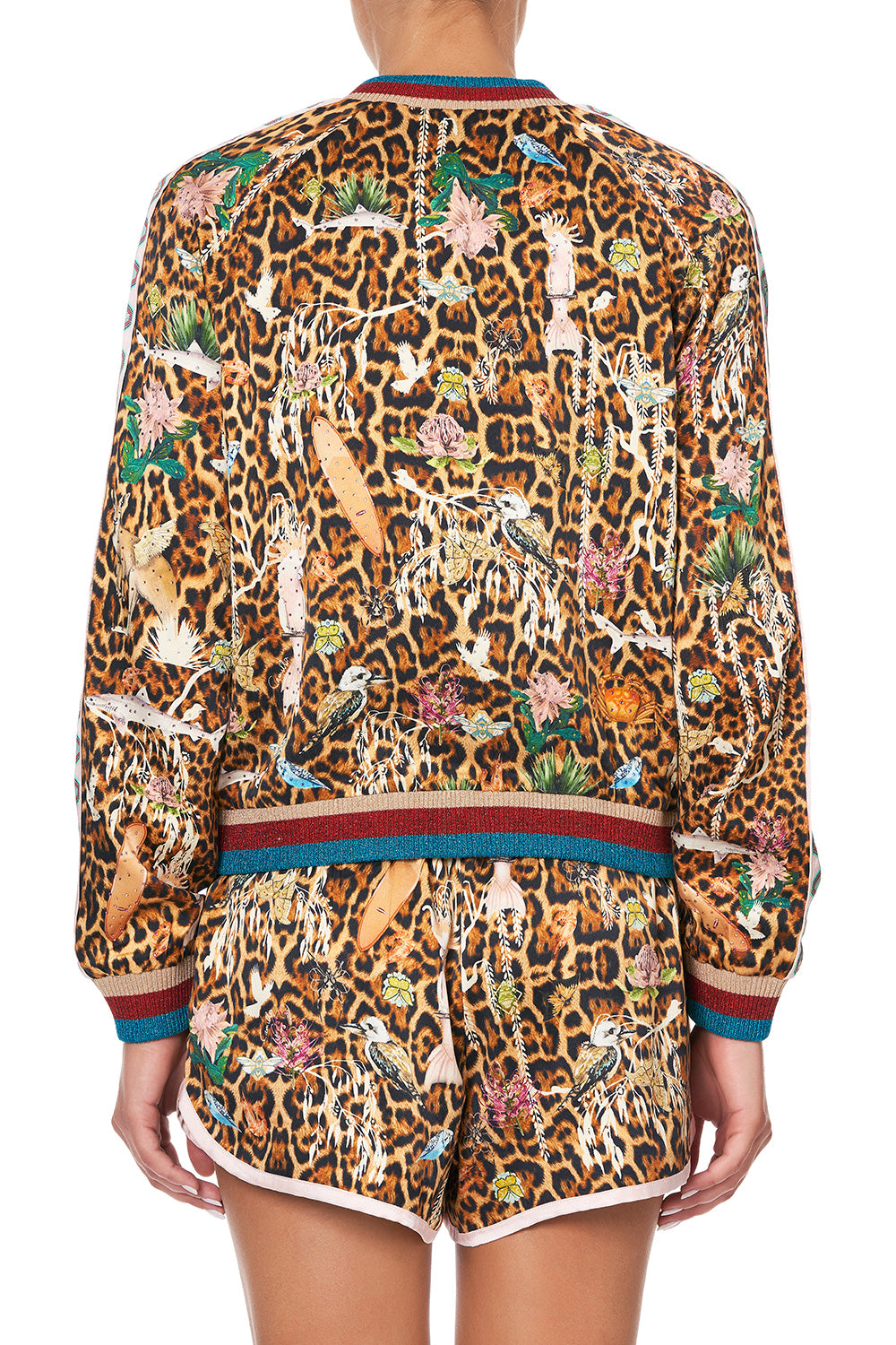 RAGLAN SLEEVE BOMBER JACKET FAUNA ELECTRO