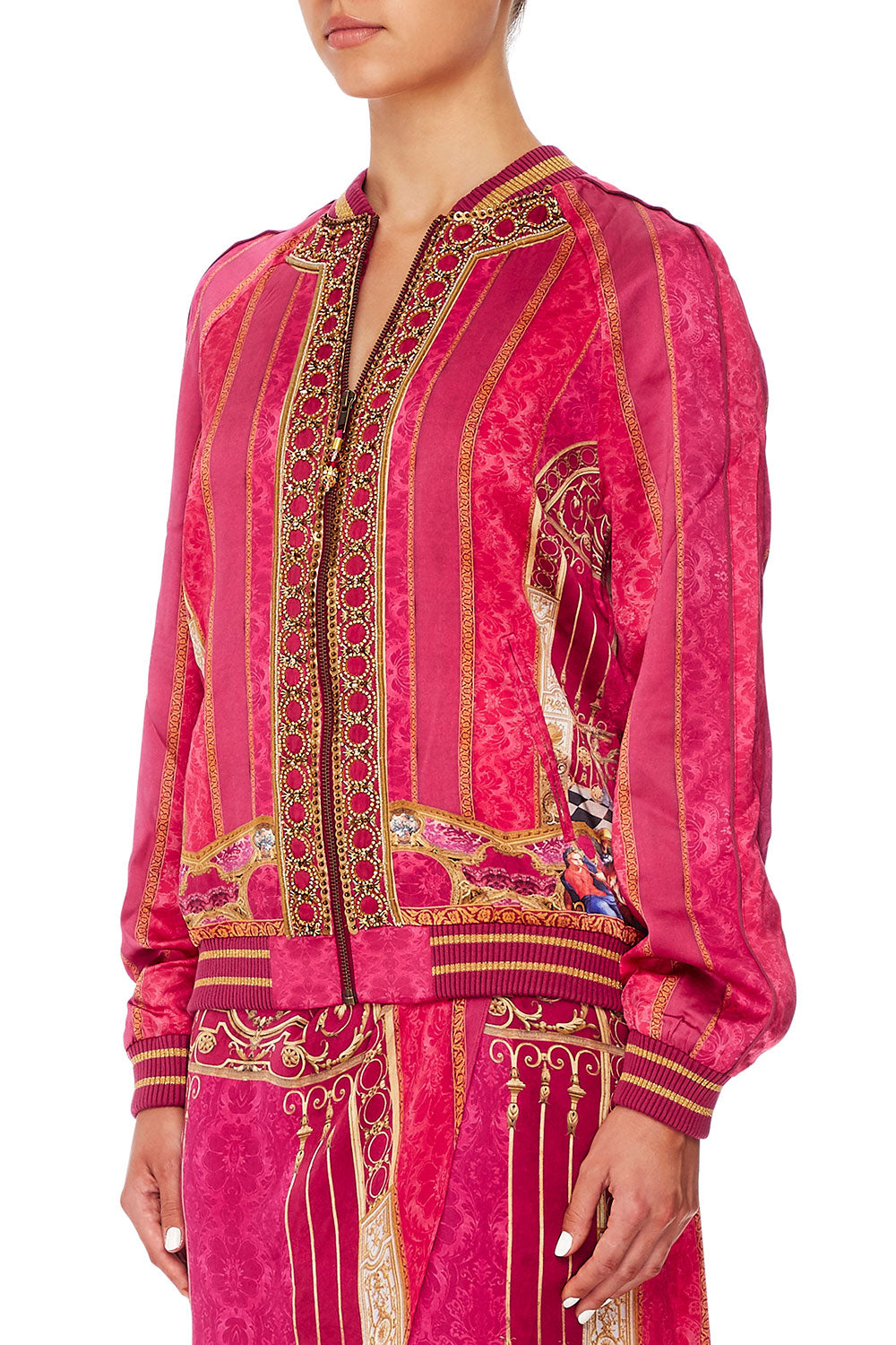 CAMILLA RAGLAN SLEEVE BOMBER JACKET LOUNGE HOUR