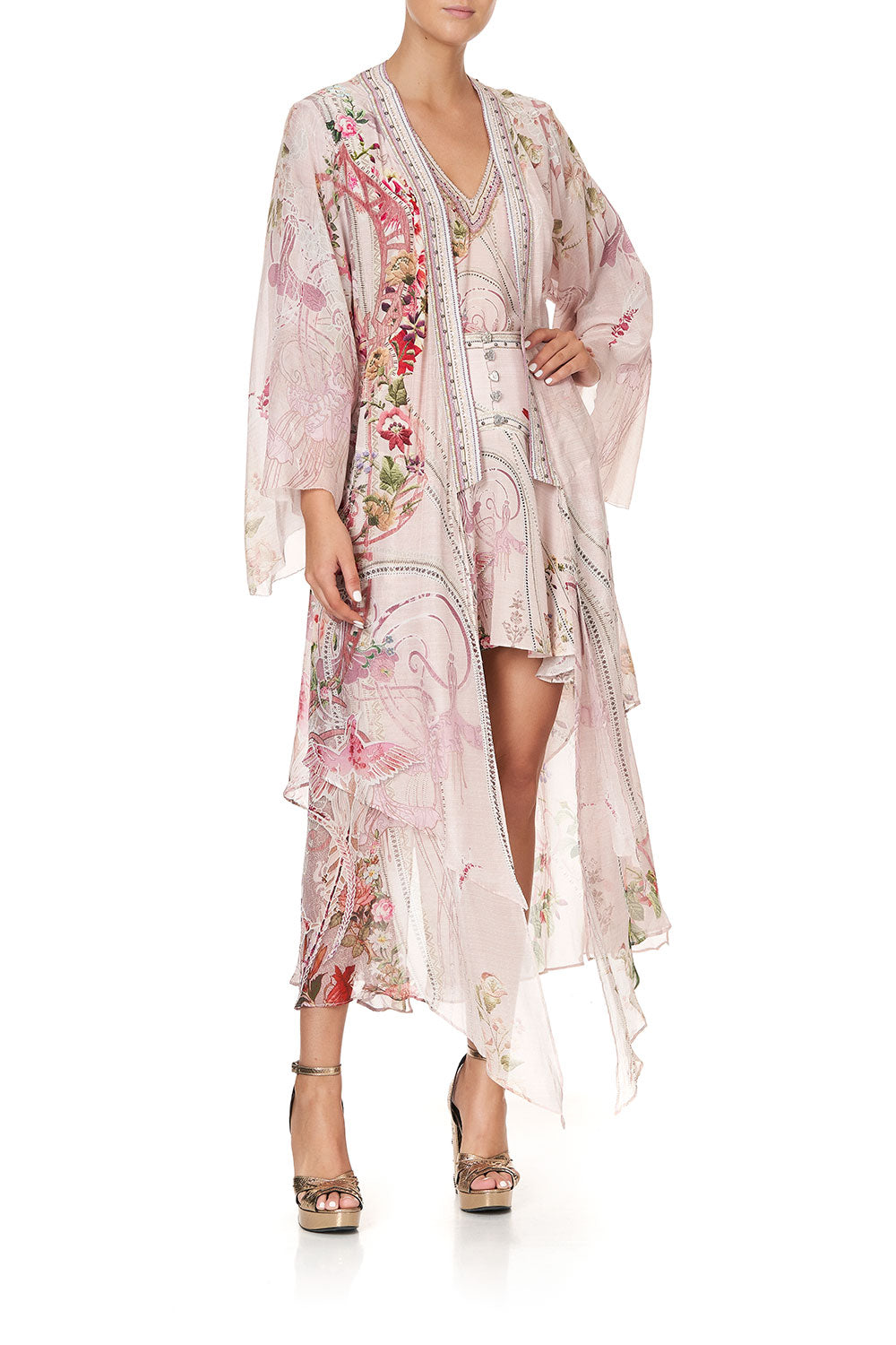 ROBE WITH DOUBLE LAYERED HEM ISTENANYA