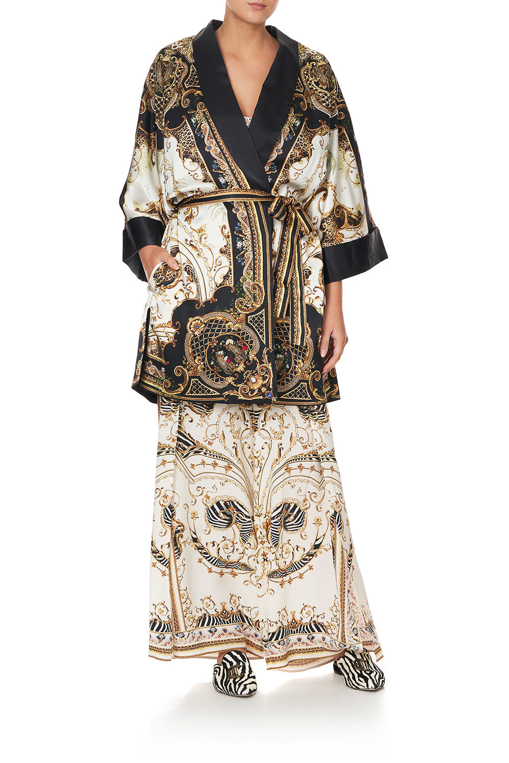 ROBE WITH NARROW COLLAR STUDIO 54