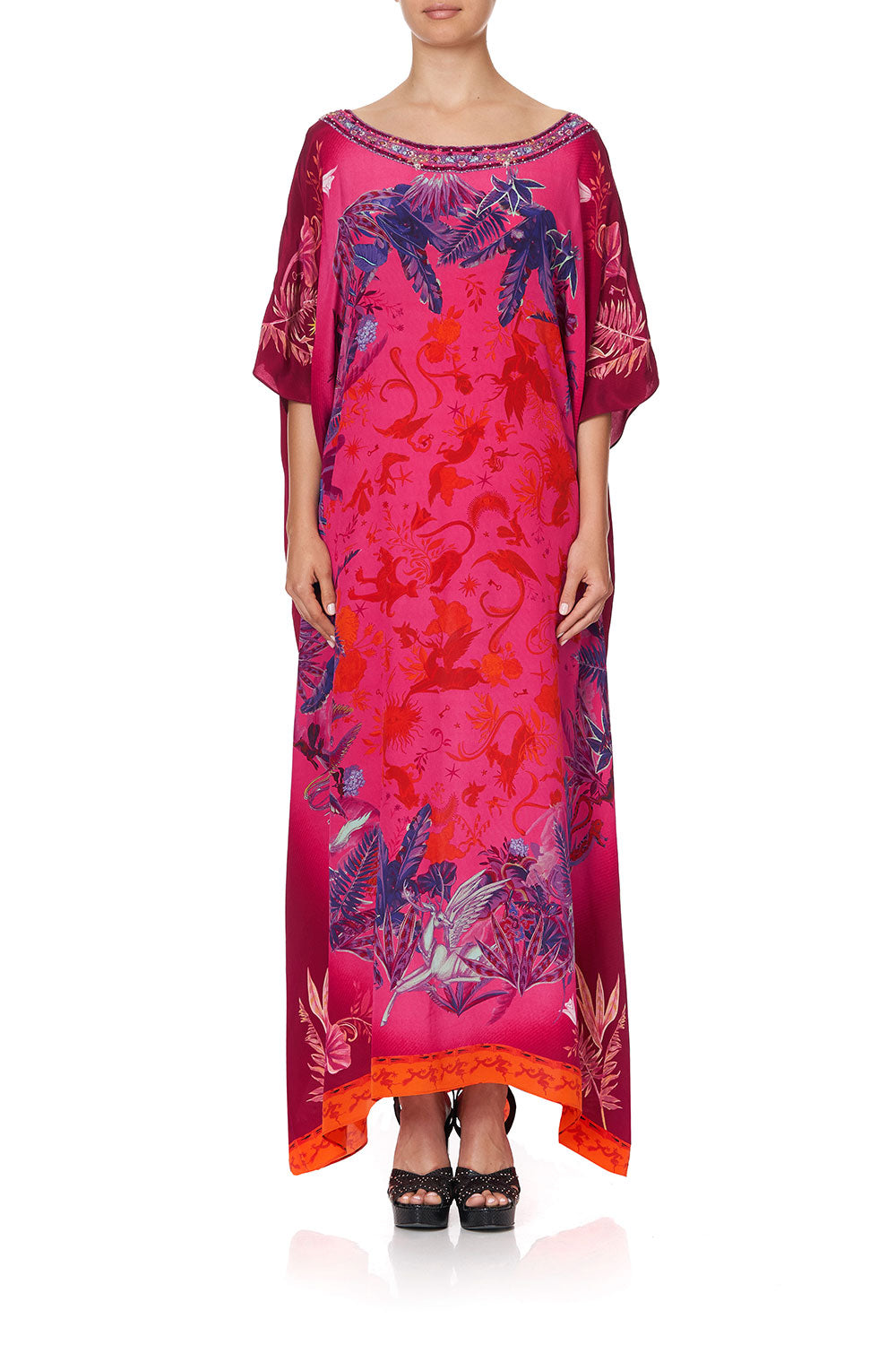 ROUND NECK KAFTAN TROPIC OF NEON