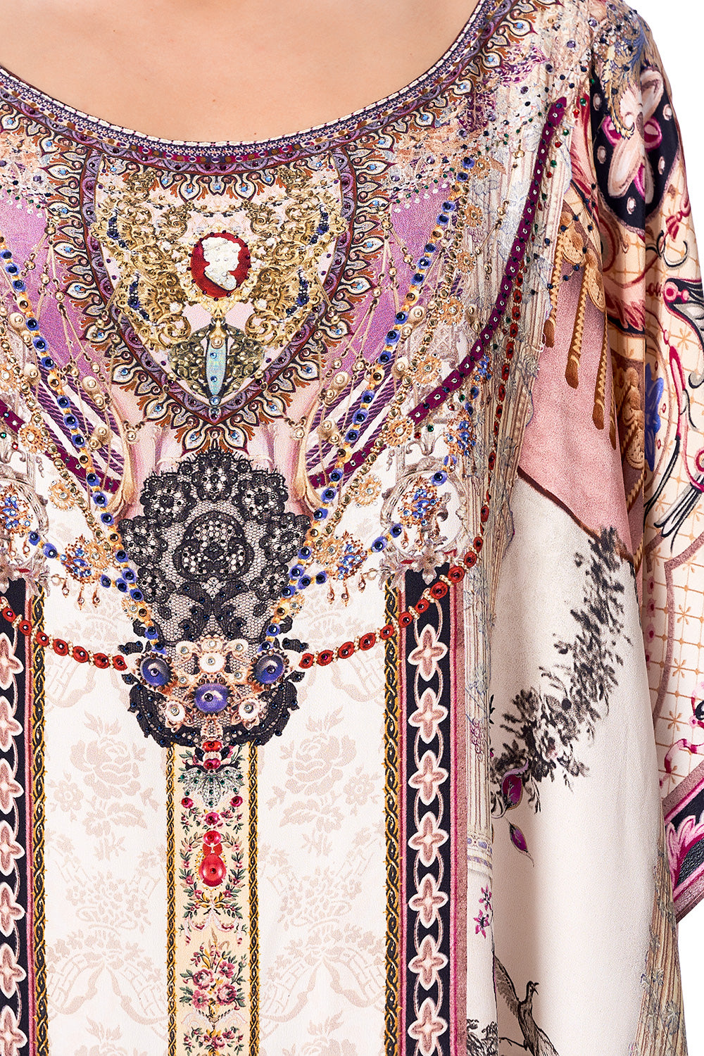 ROUND NECK KAFTAN VIOLET CITY