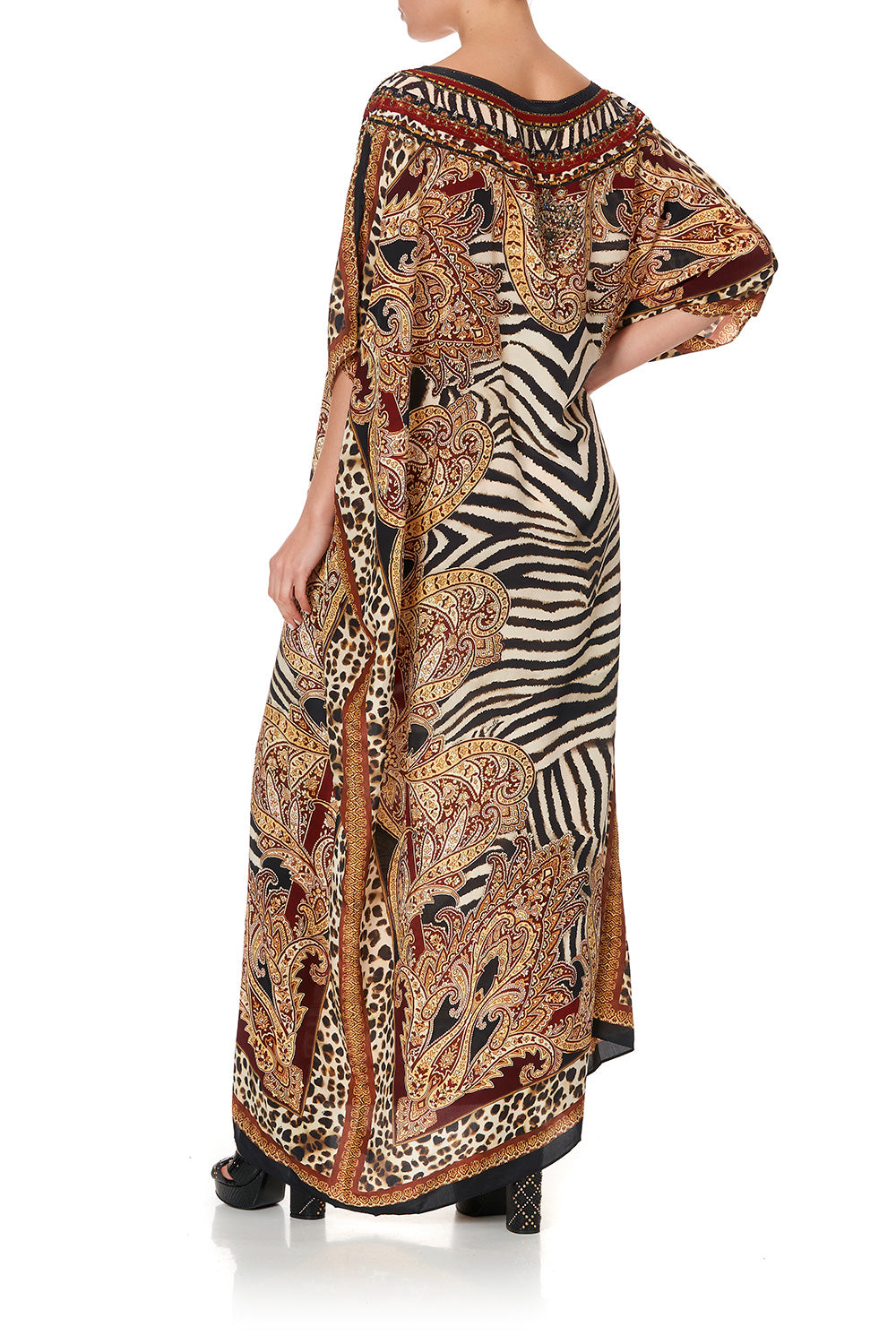 ROUND NECK KAFTAN WILD FIRE