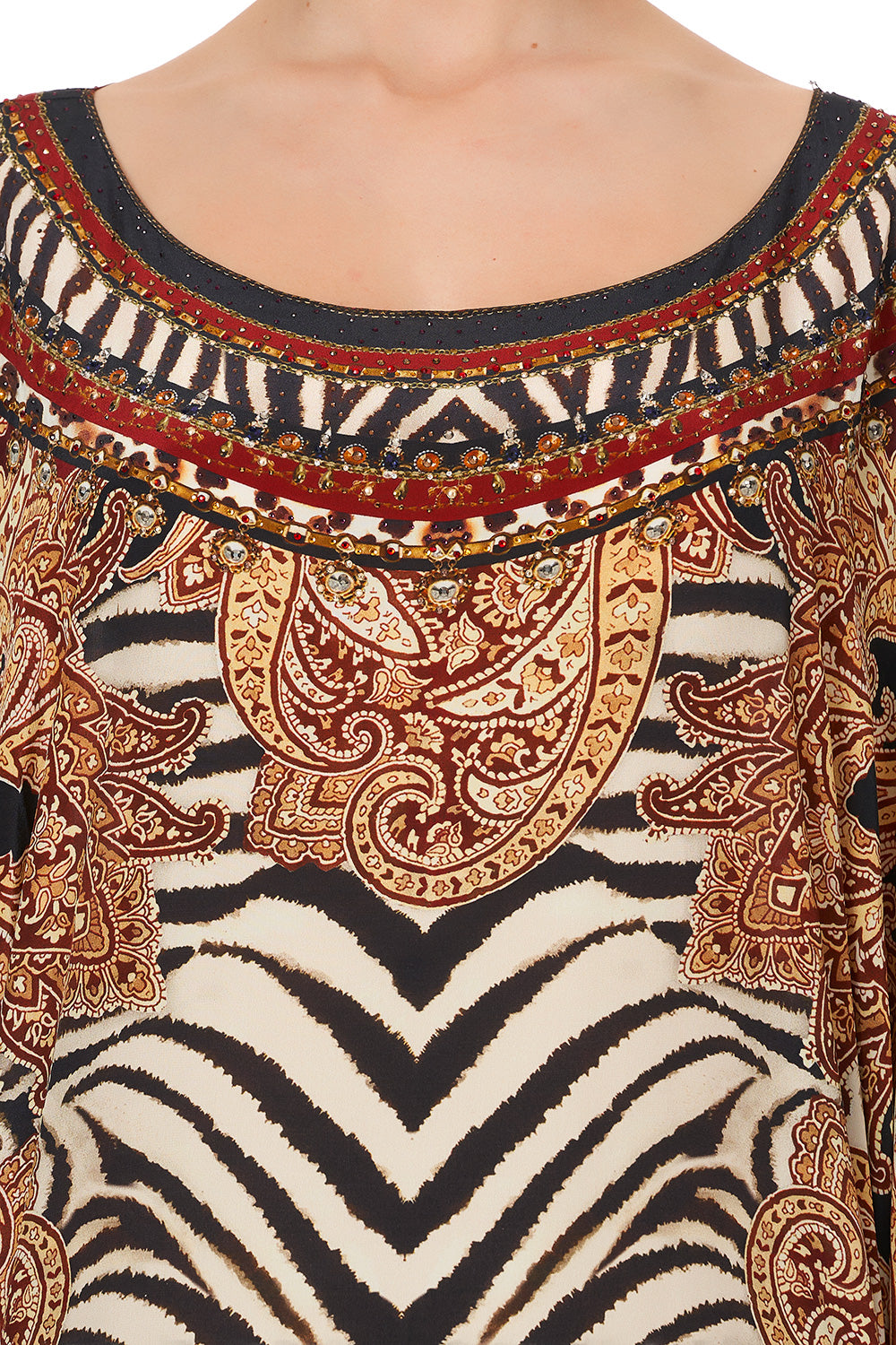 ROUND NECK KAFTAN WILD FIRE