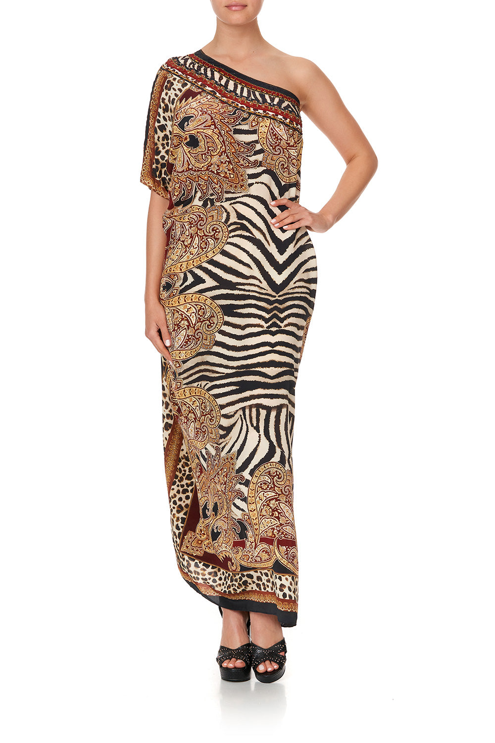 ROUND NECK KAFTAN WILD FIRE