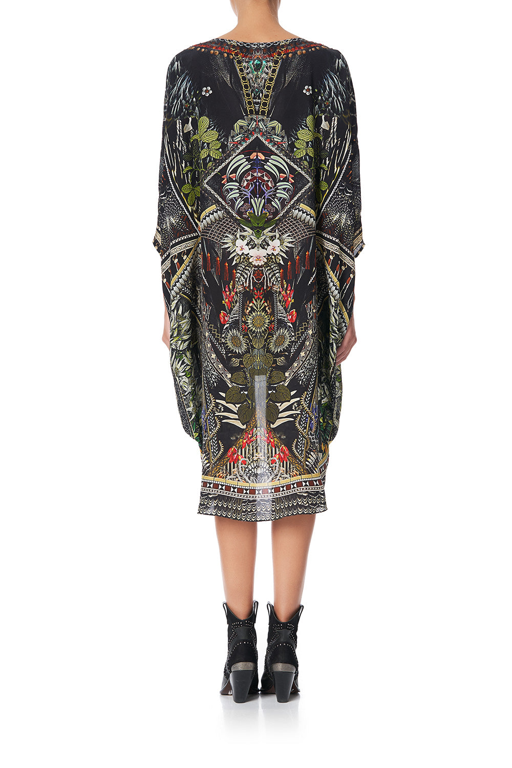 SCOOP BACK HEM DRESS BOTANICAL CHRONICLES