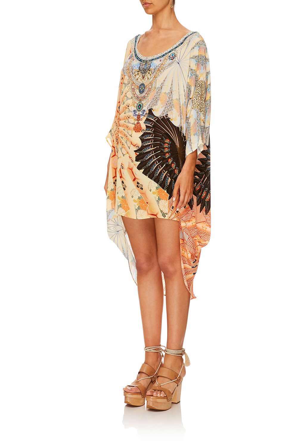 CAMILLA FOR THE FANS SCOOP BACK HEM DRESS