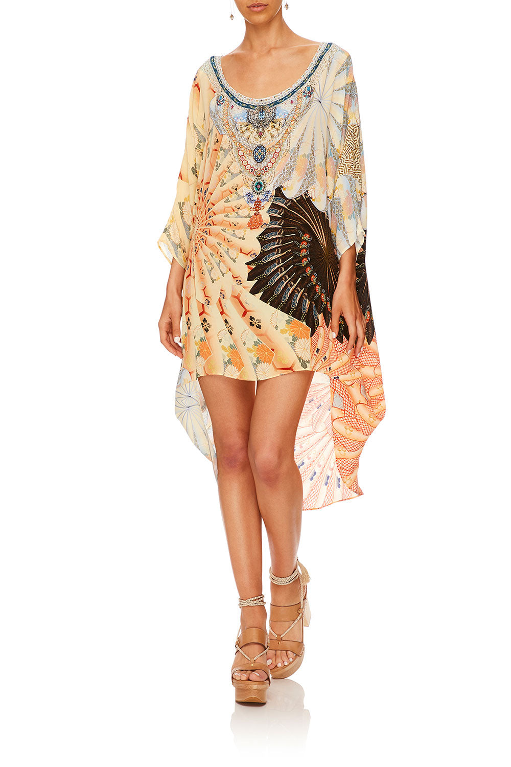 CAMILLA FOR THE FANS SCOOP BACK HEM DRESS