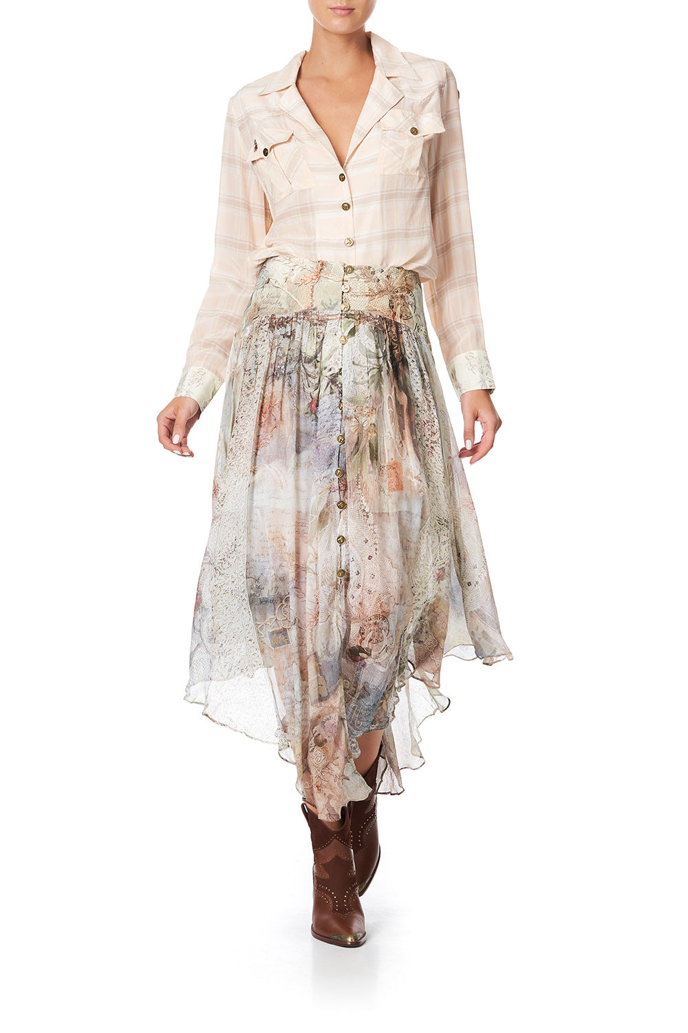 SHAPED WAIST SKIRT LETTERS FROM HILDA