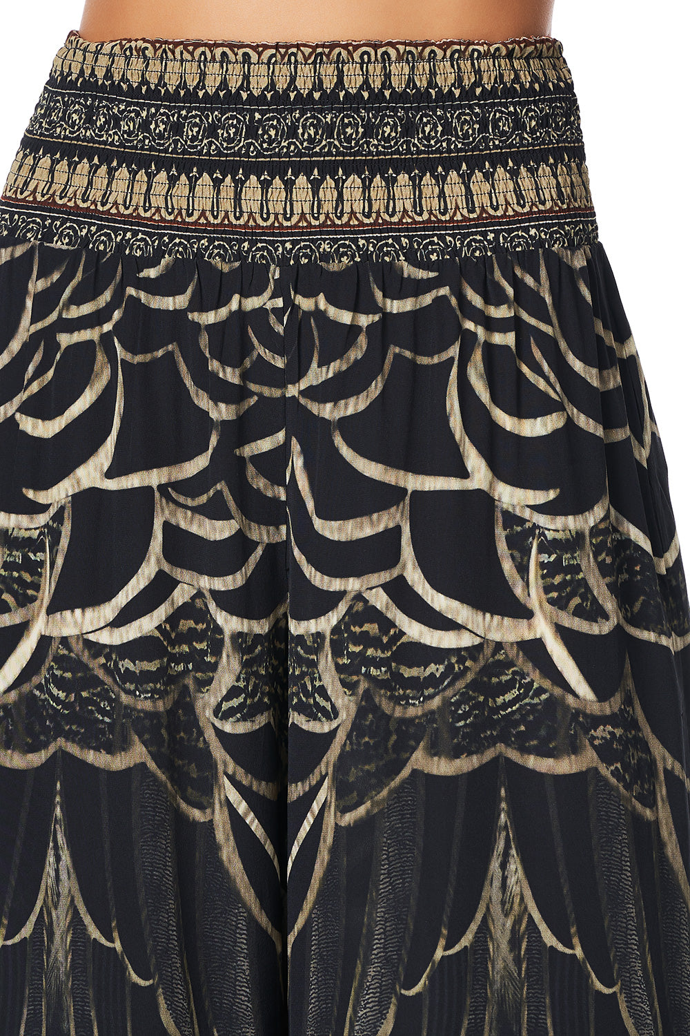 SHIRRED WAIST PANT UNDER A FULL MOON