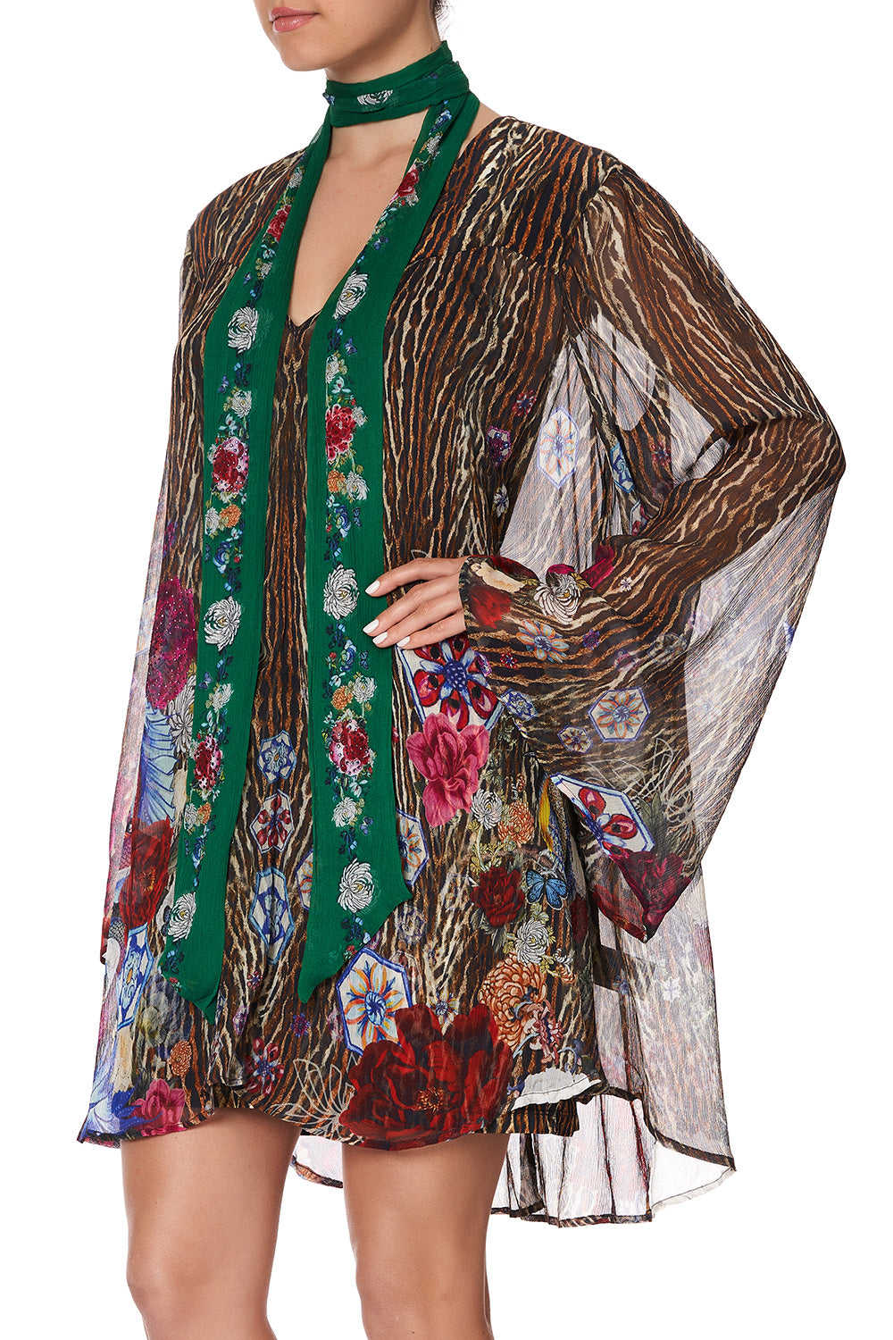 SHORT DRESS WITH YOKE JEWEL OF JUPITER