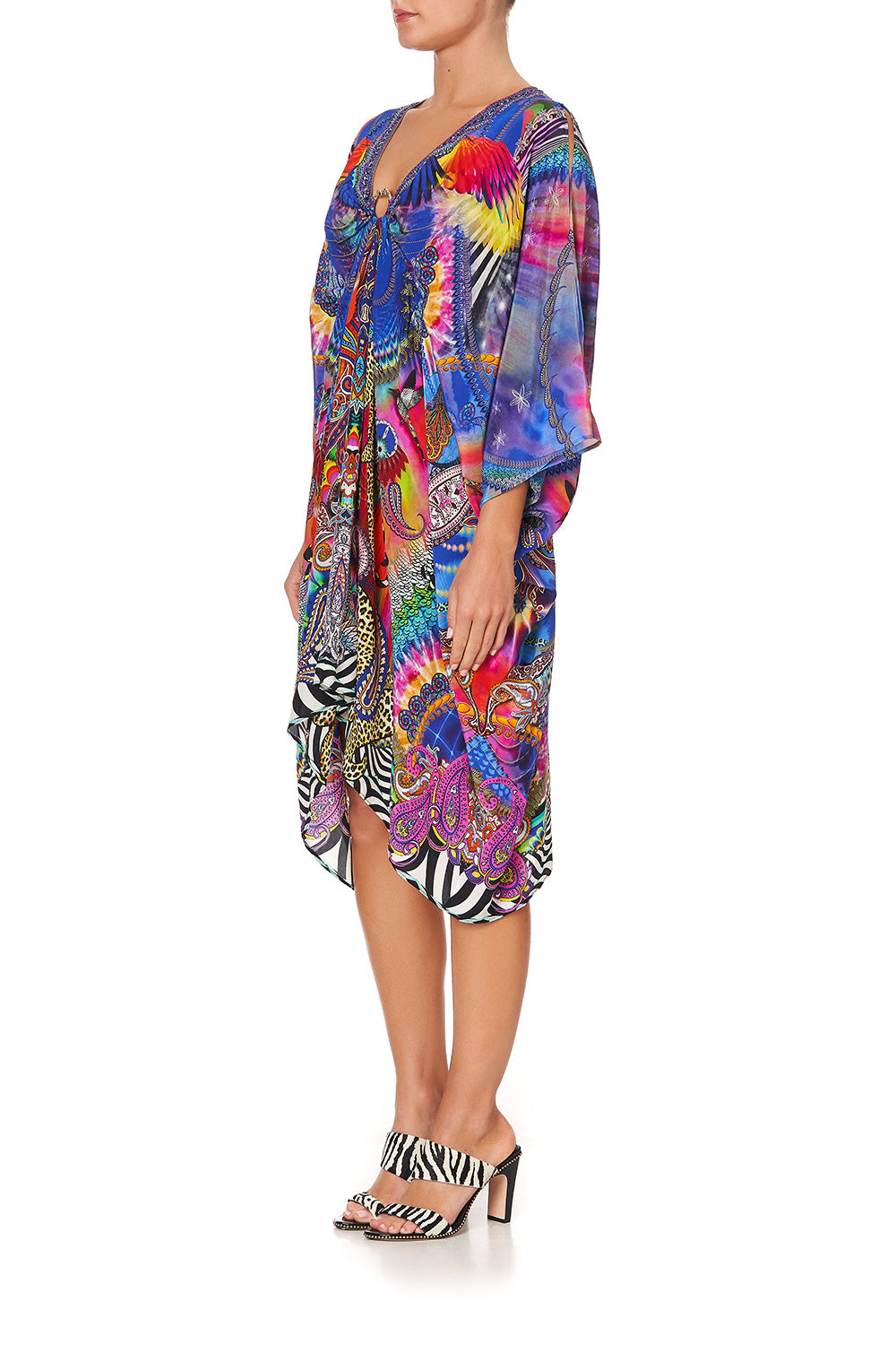 SHORT KAFTAN WITH HARDWARE PSYCHEDELICA