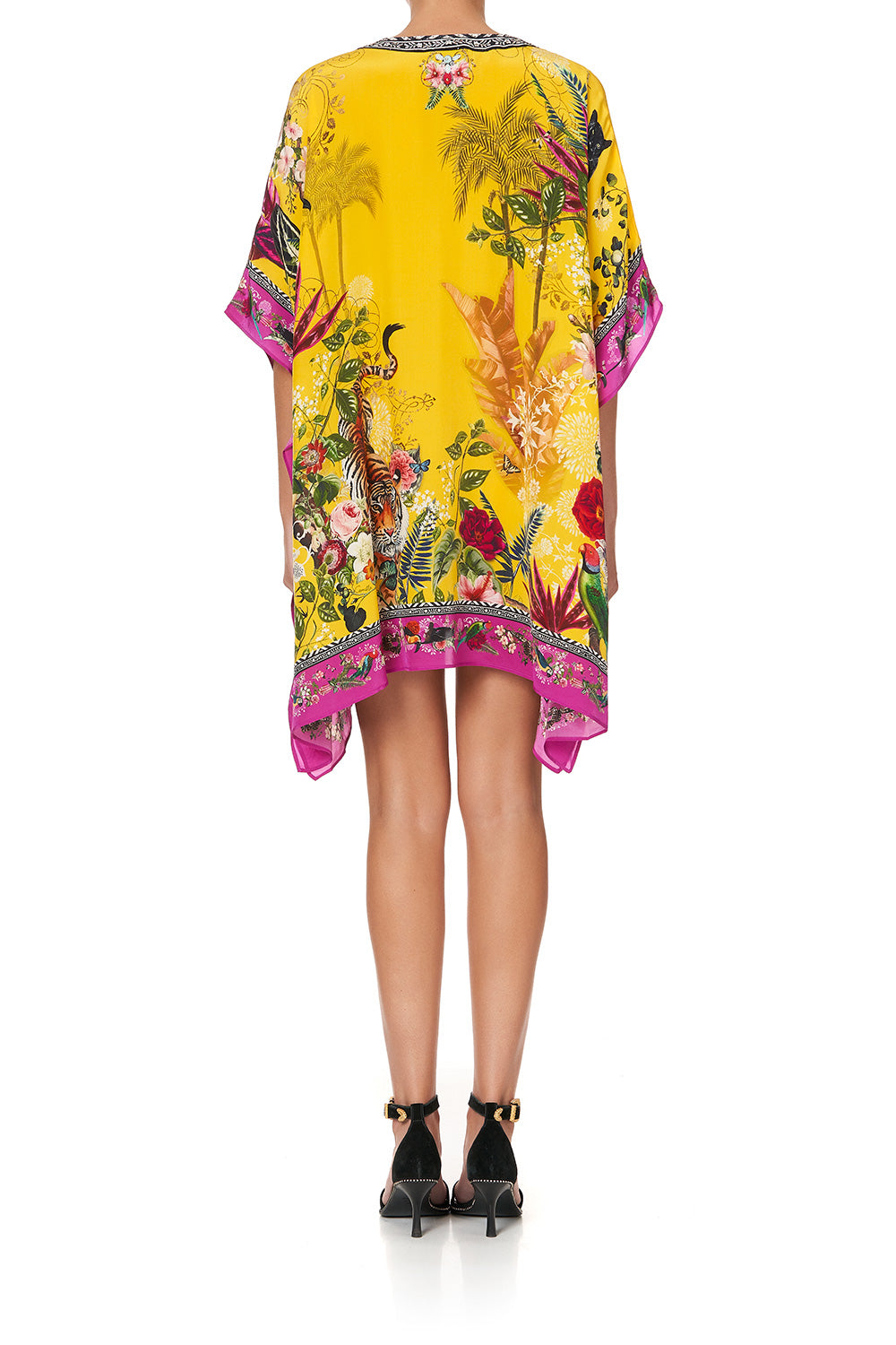 SHORT LACE UP KAFTAN SAFFRON MOON