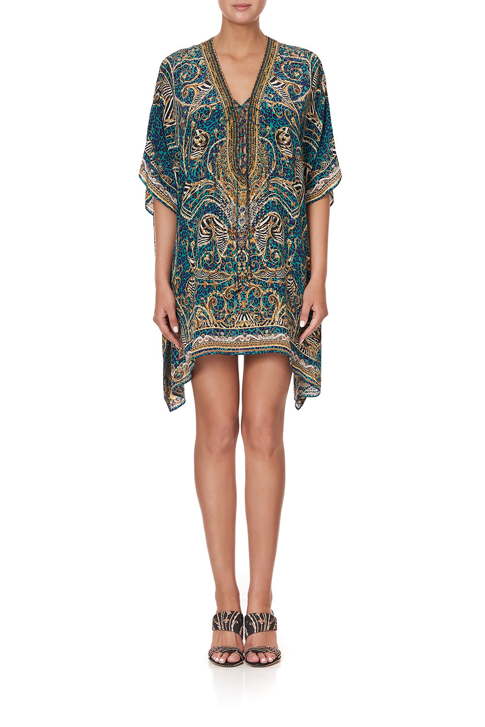 SHORT LACE UP KAFTAN SHES GOT GRACE