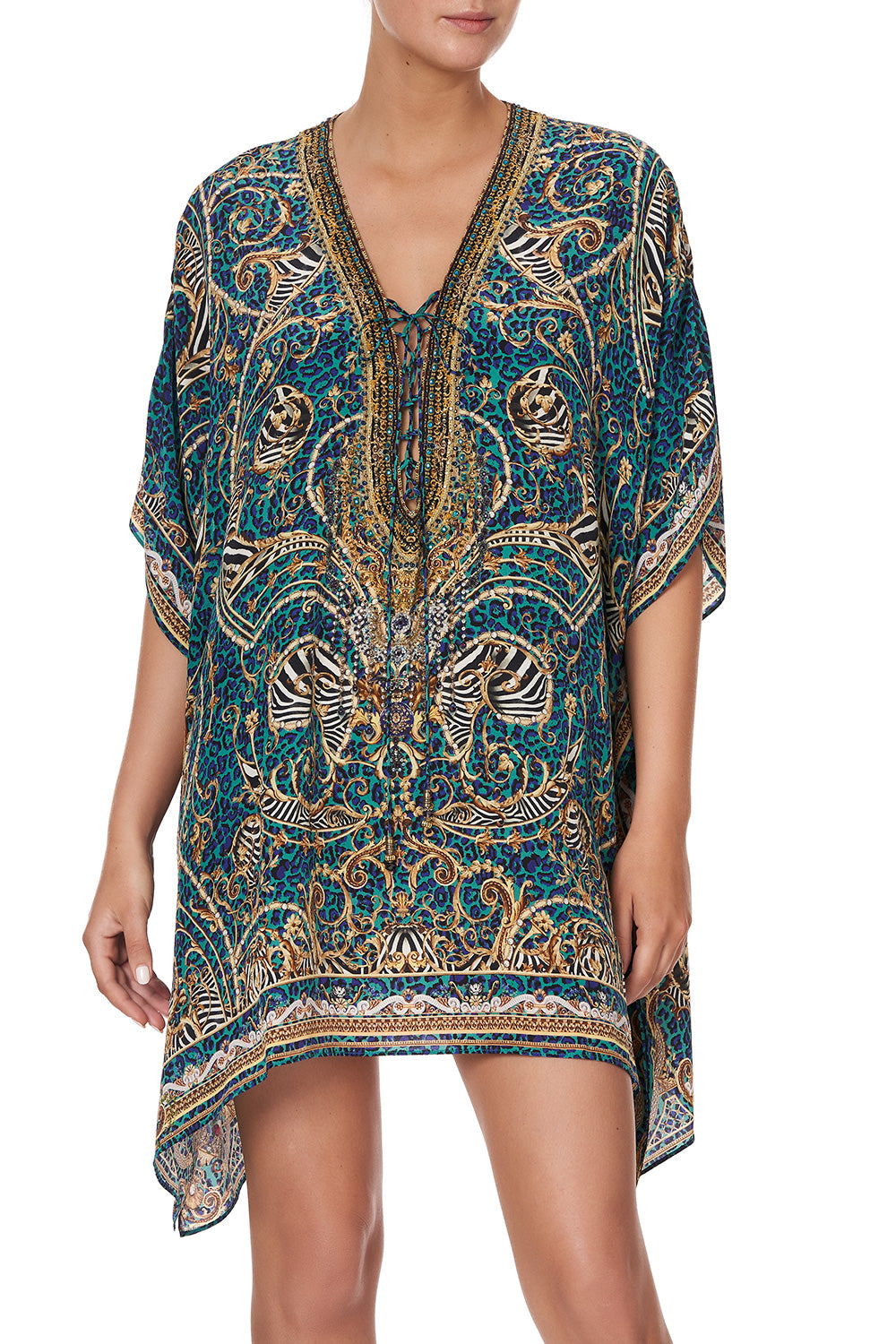 SHORT LACE UP KAFTAN SHES GOT GRACE