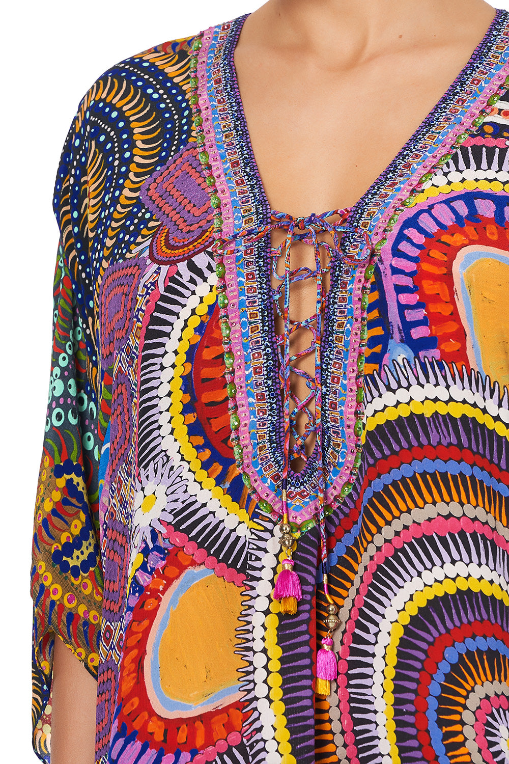 SHORT LACE UP KAFTAN WARLU DREAMING