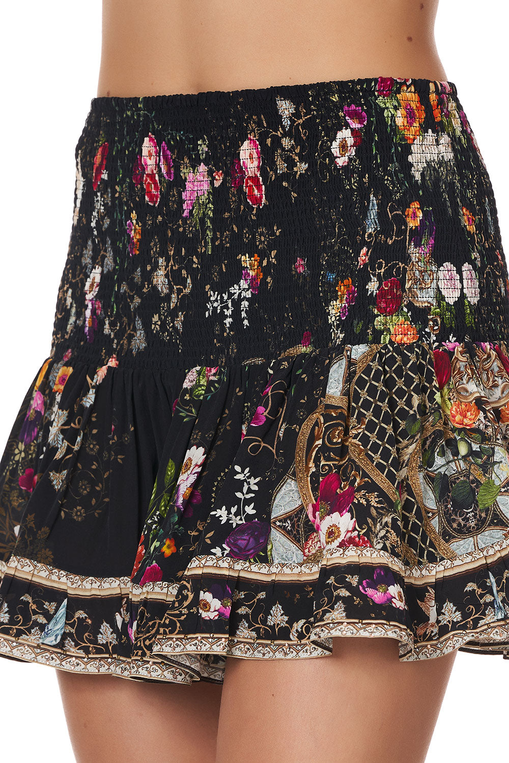 SHORT SHIRRED SKIRT MIRROR MIRROR