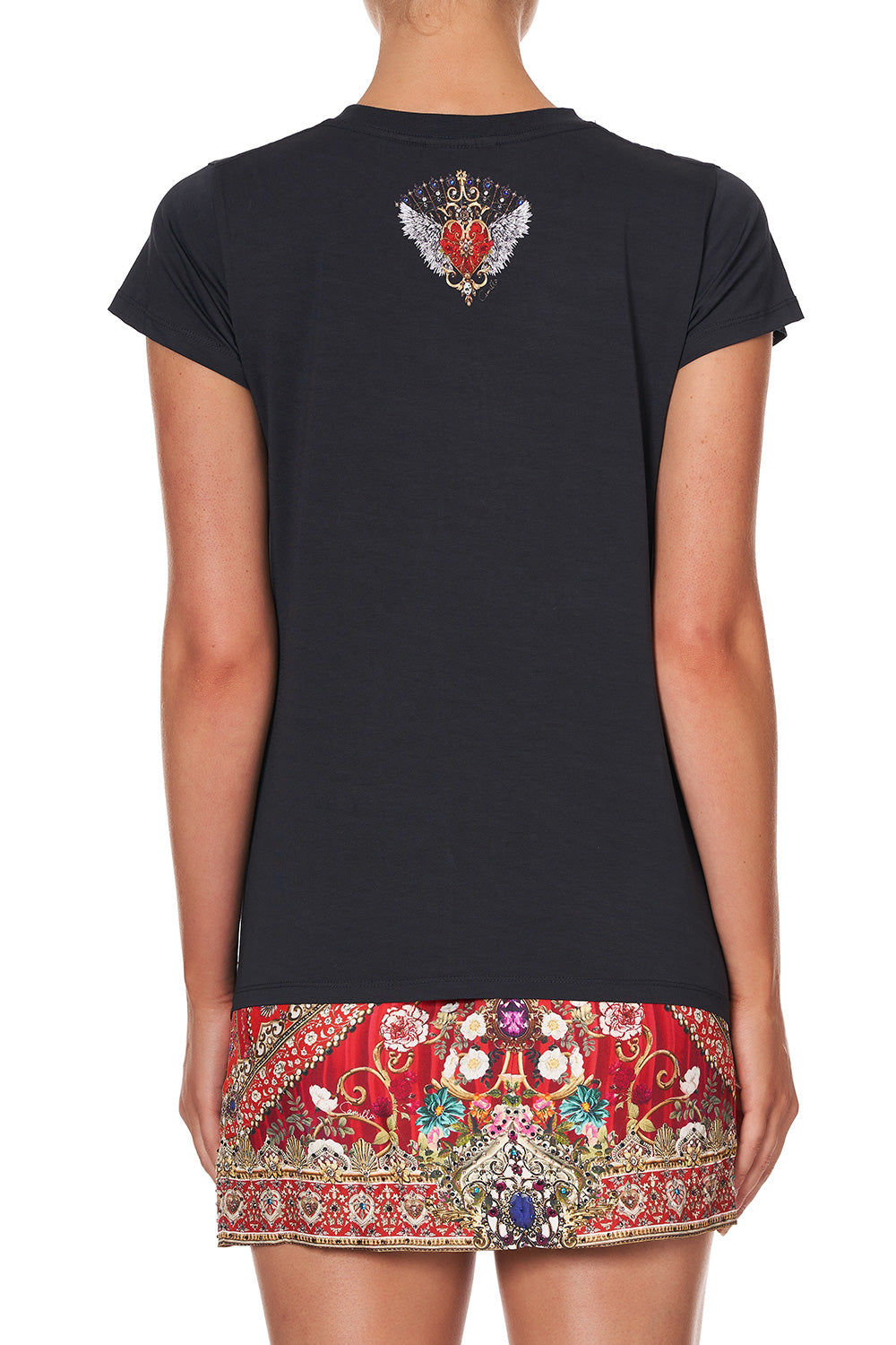 SLIM FIT ROUND NECK T-SHIRT CAMEOS CAN CAN