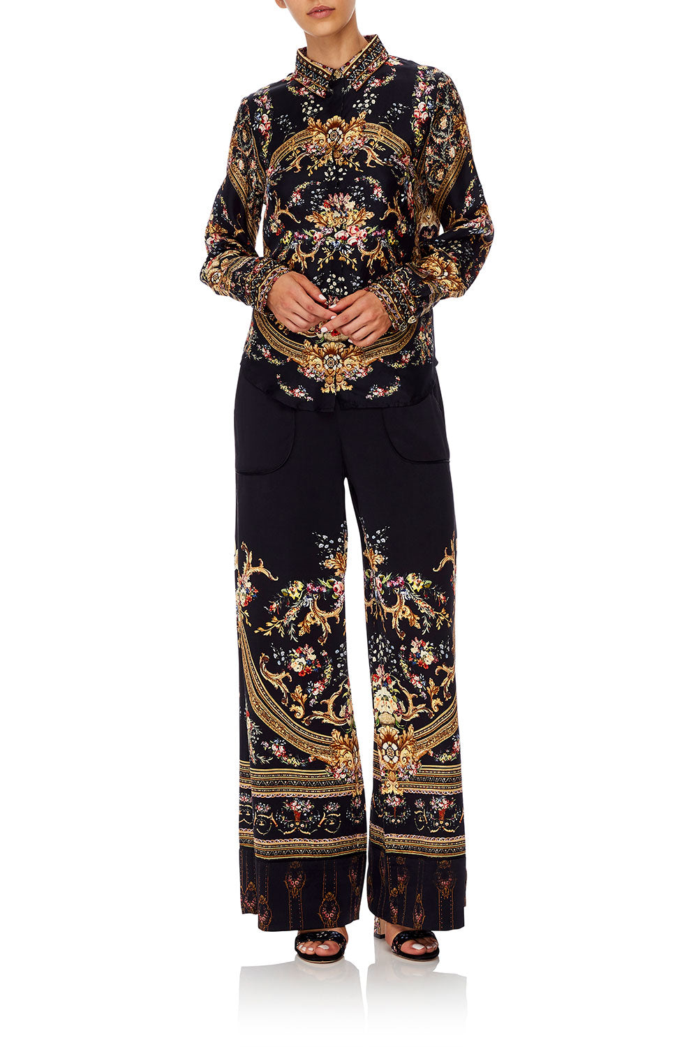 CAMILLA SLIM FIT LONG SLEEVE SHIRT FRIEND IN FLORA