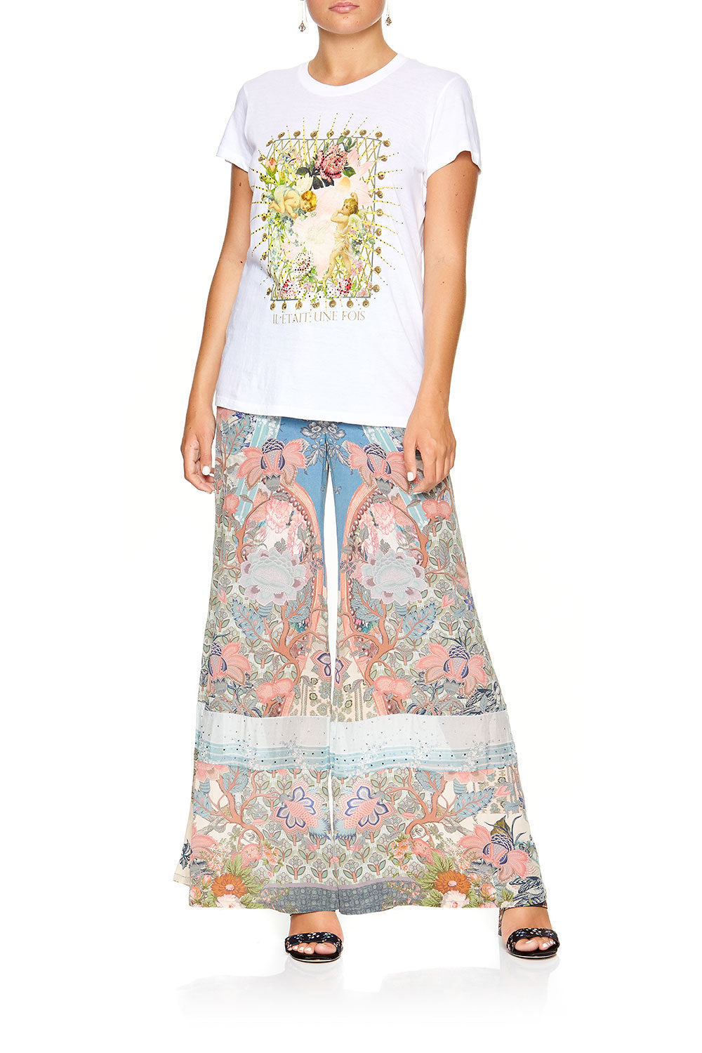 SLIM FIT ROUND NECK T-SHIRT JEANNE QUEEN