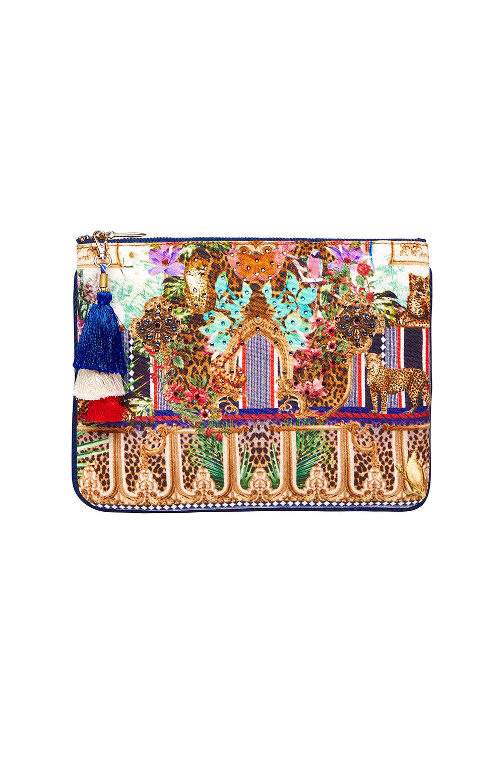 SMALL CANVAS CLUTCH CHAMPAGNE COAST