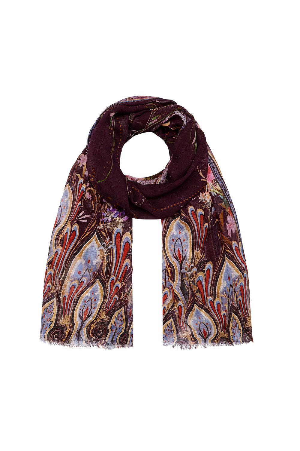 CAMILLA SOFT PRINTED SCARF WILD FLOWER