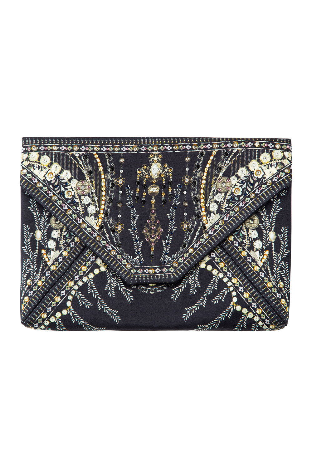CAMILLA BLACK ENVELOPE CLUTCH