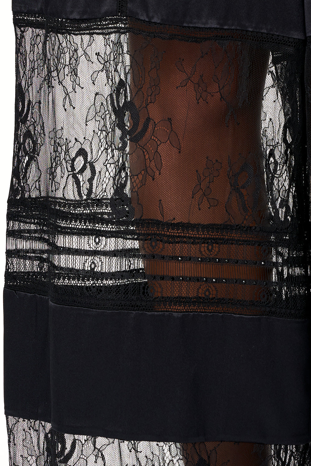 CAMILLA SPLICED WIDE LEG PANT NOIR BOUDOIR