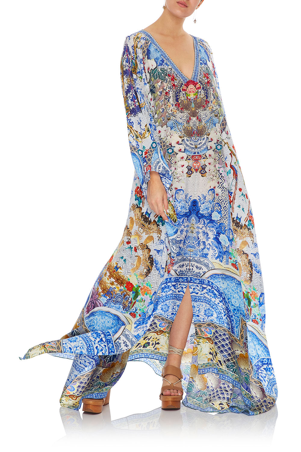 CAMILLA SPLIT FRONT AND SLEEVE KAFTAN GEISHA GATEWAYS