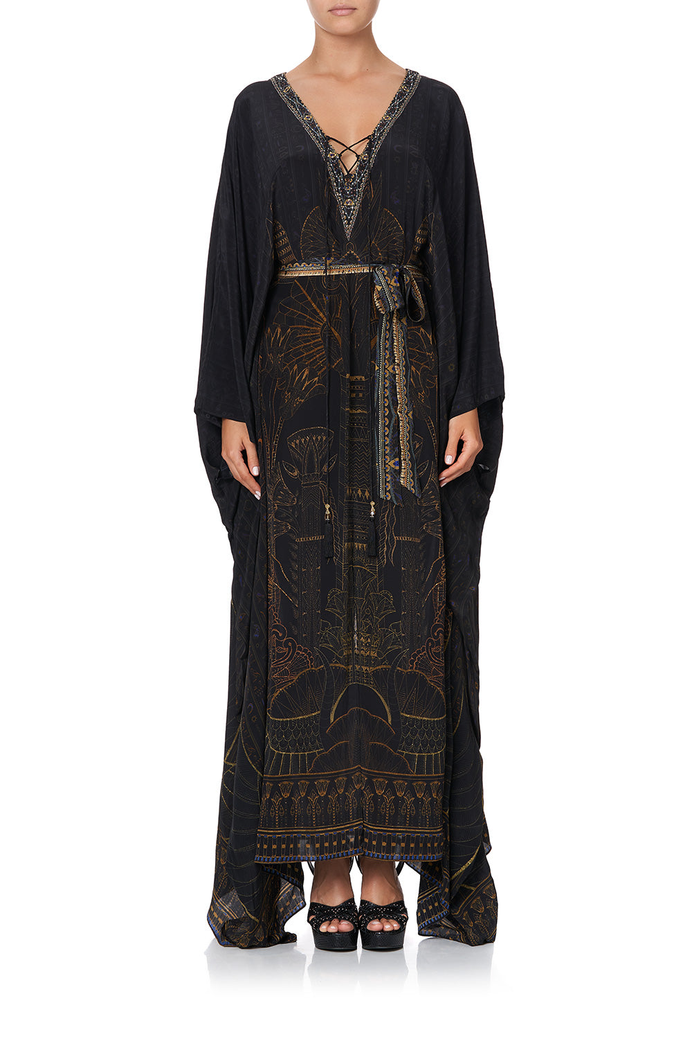 SPLIT HEM LACE UP KAFTAN COBRA KING