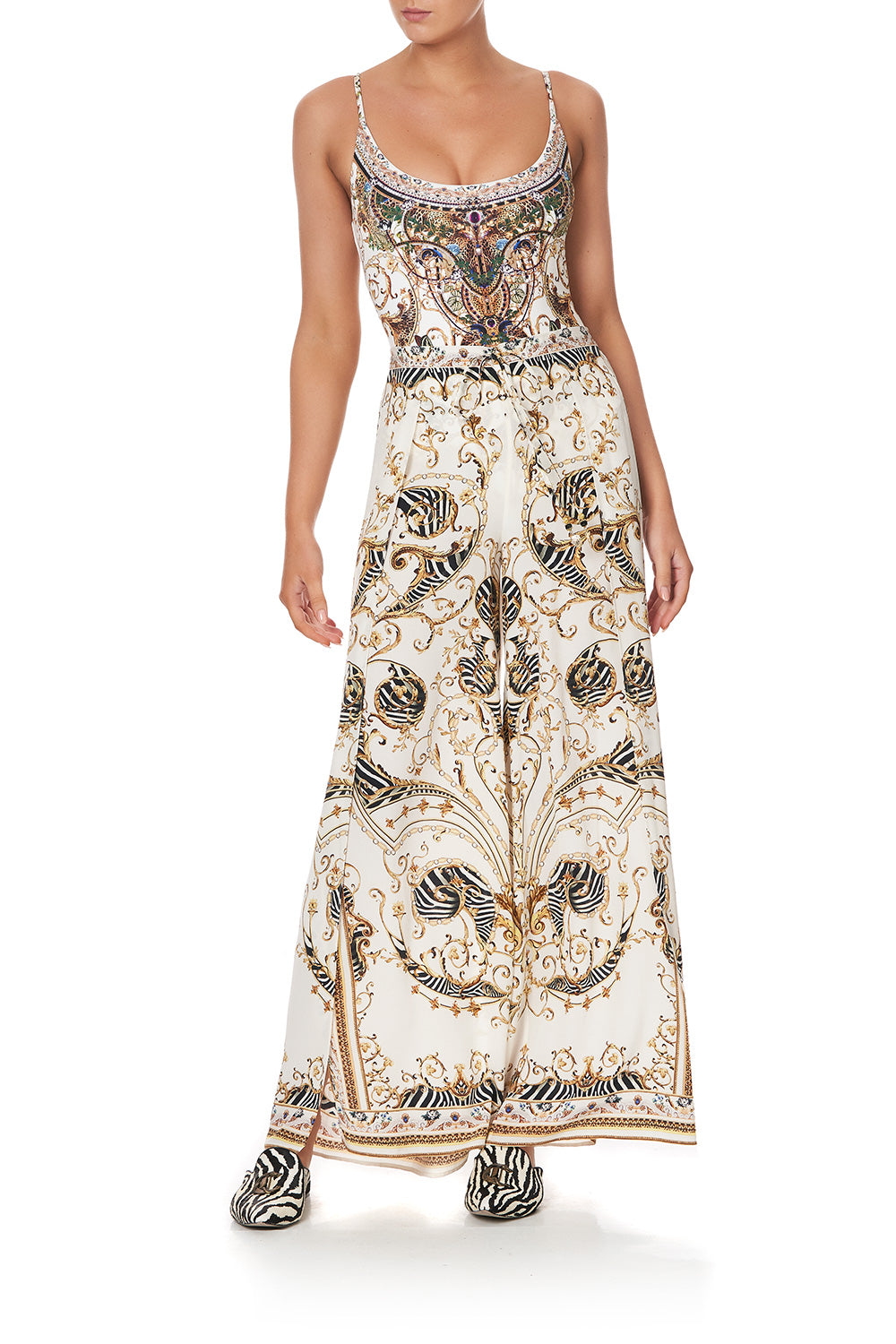 SPLIT PANT WITH DRAWSTRING WAIST NIGHT WAITING FOR DAY