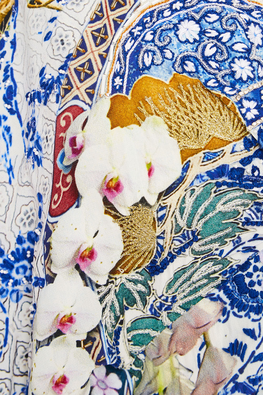 CAMILLA SPLIT SLEEVE KAFTAN W HARDWARE GEISHA GATEWAYS