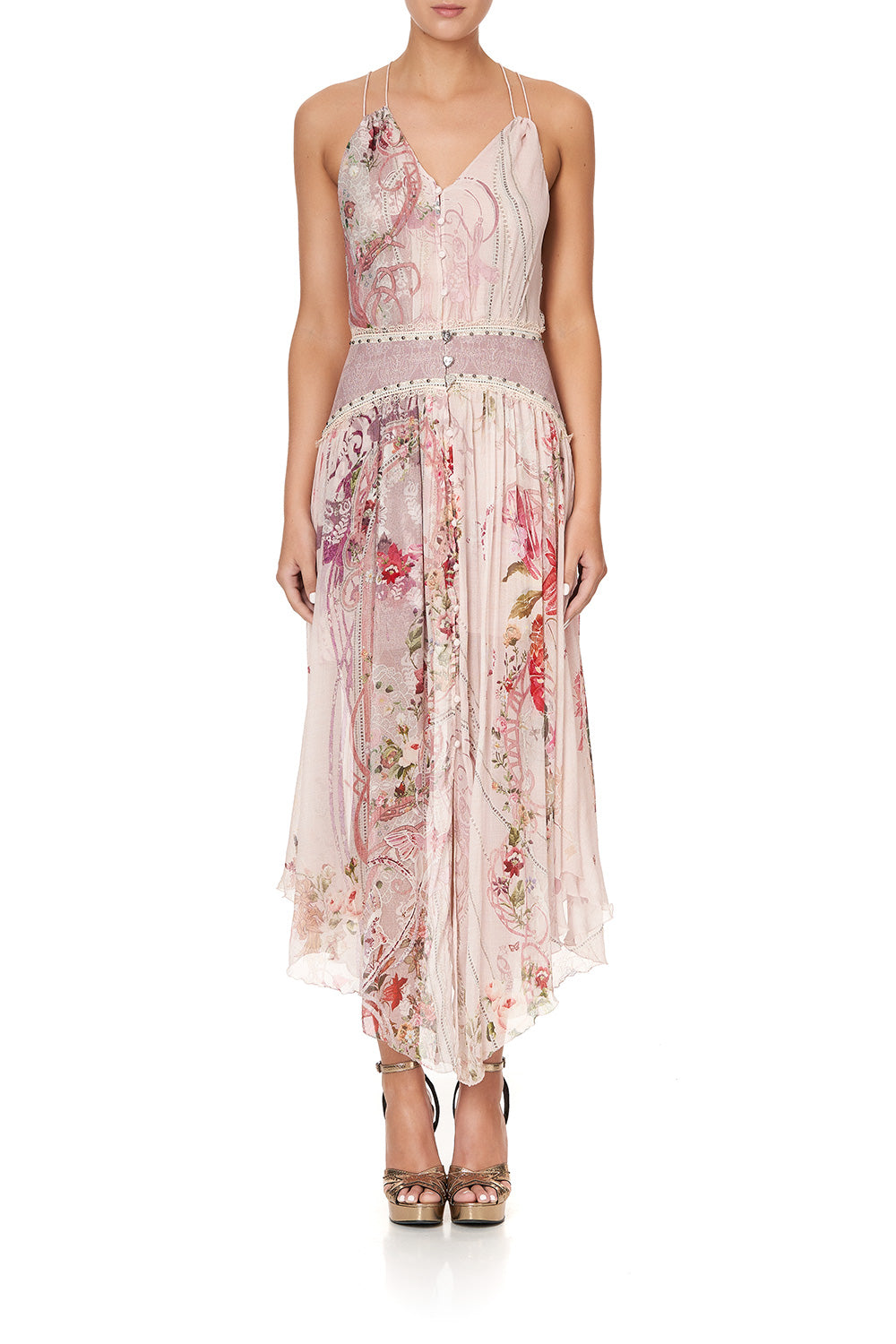 STRAP DRESS WITH SHAPED WAISTBAND ISTENANYA