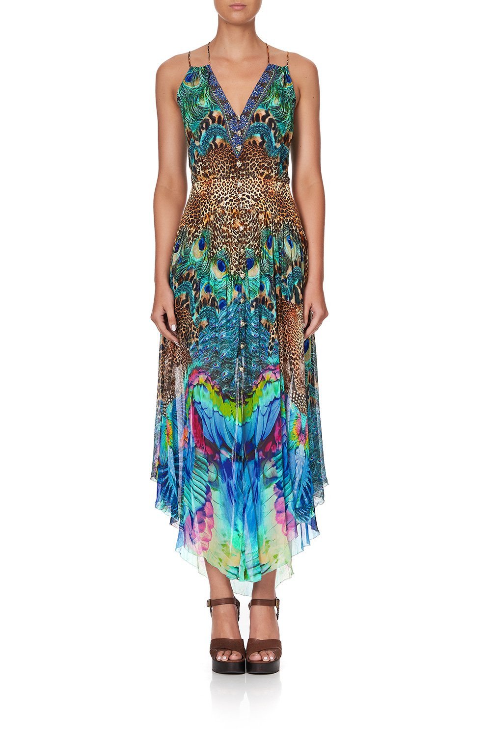 STRAP DRESS WITH SHAPED WAISTBAND MOTHER XANADU