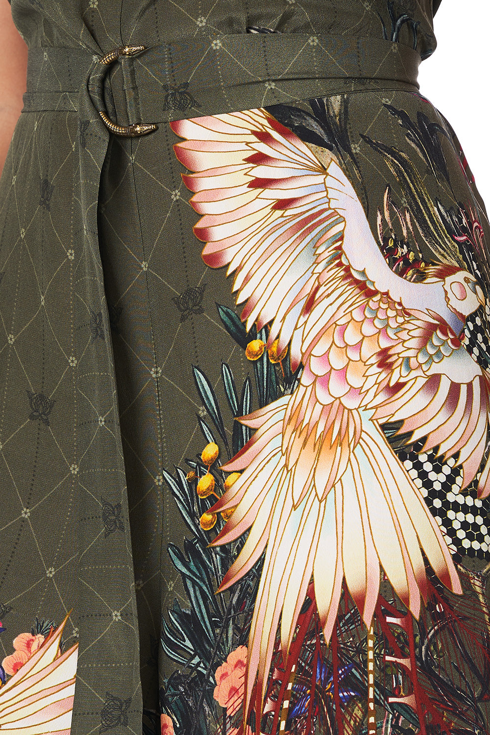 STRAPLESS JUMPSUIT WITH D RING BELT WATCHFUL WINGS