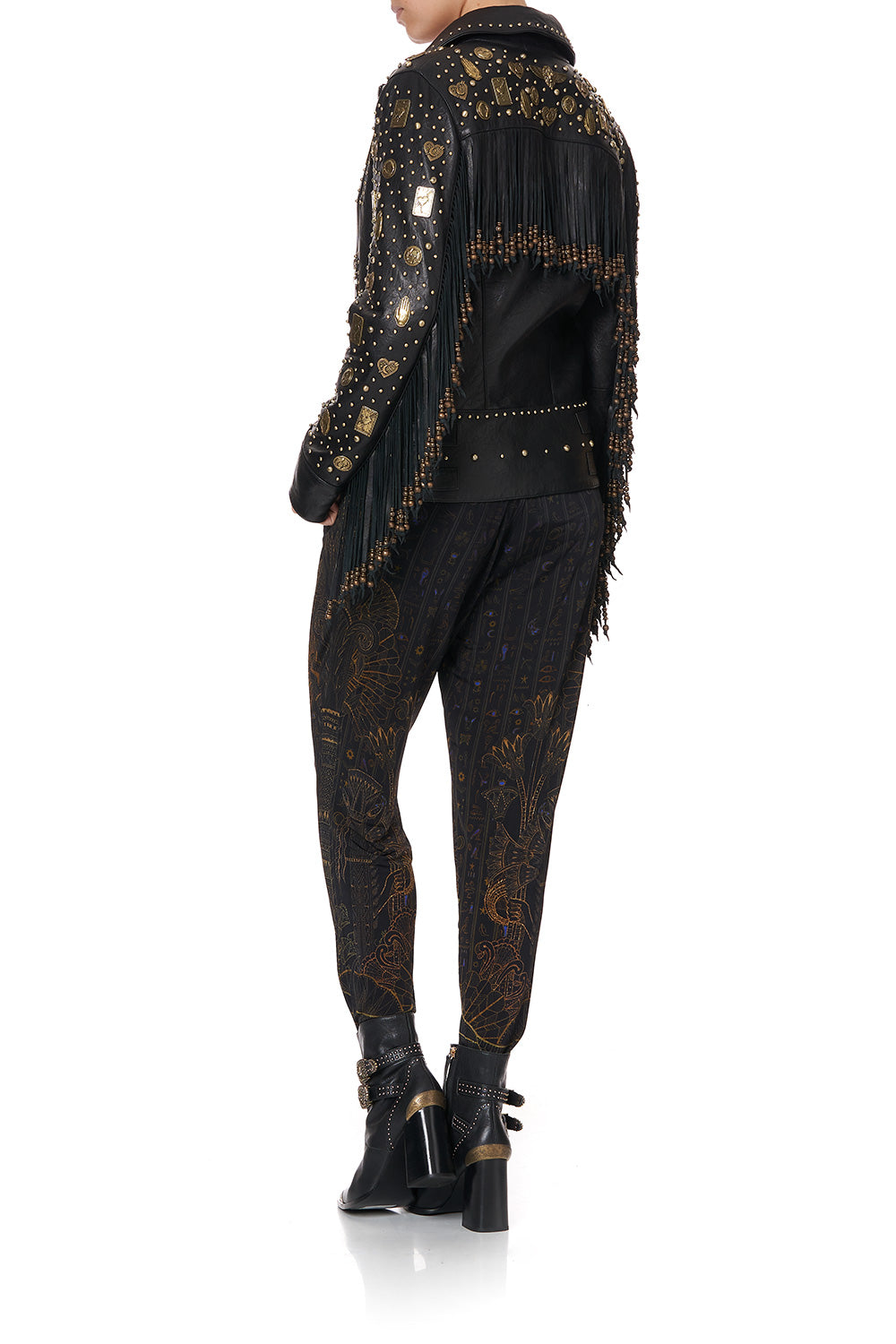 STUDDED BIKER JACKET COBRA KING