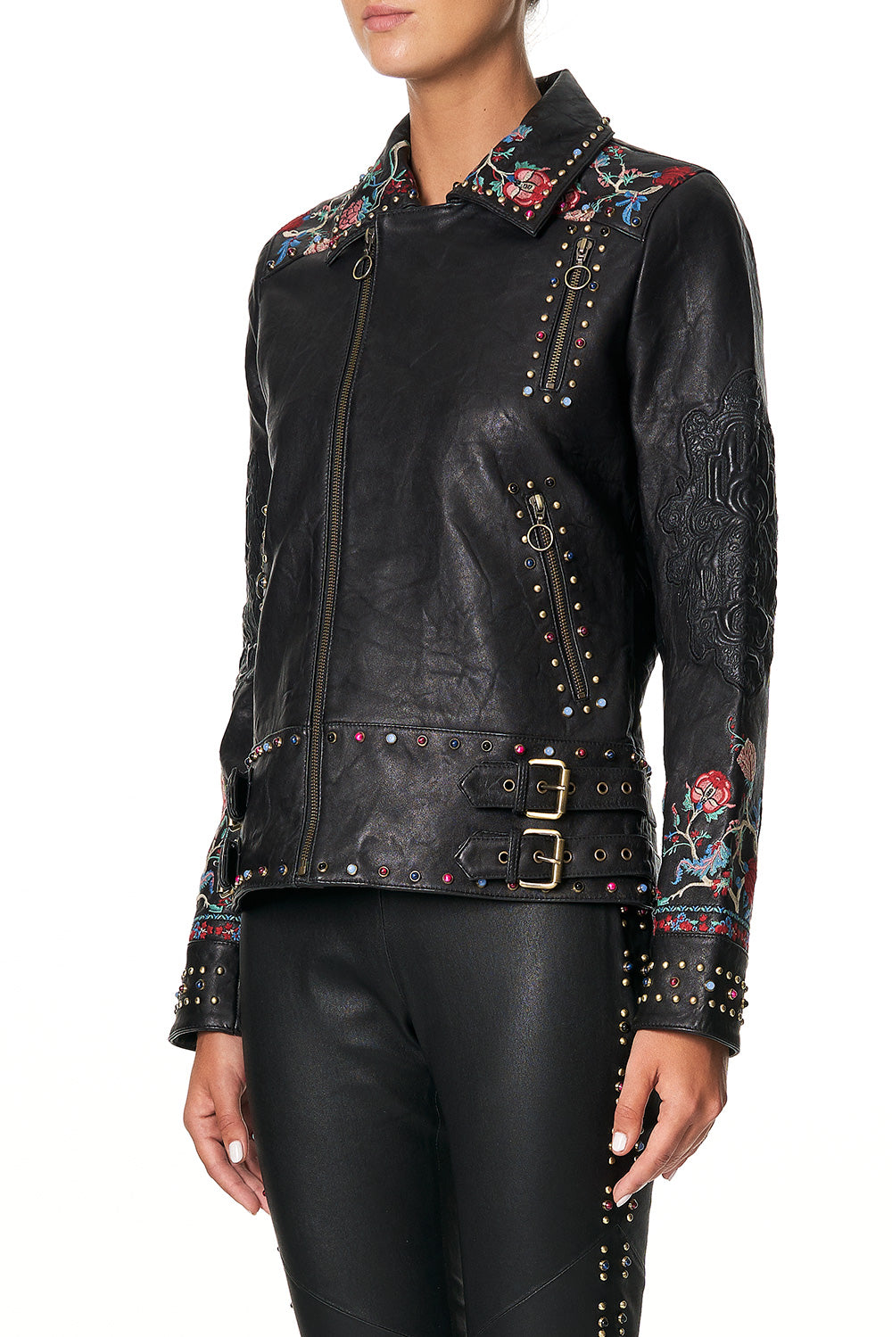 CAMILLA STUDDED BIKER JACKET HAUTE PROVINCIAL
