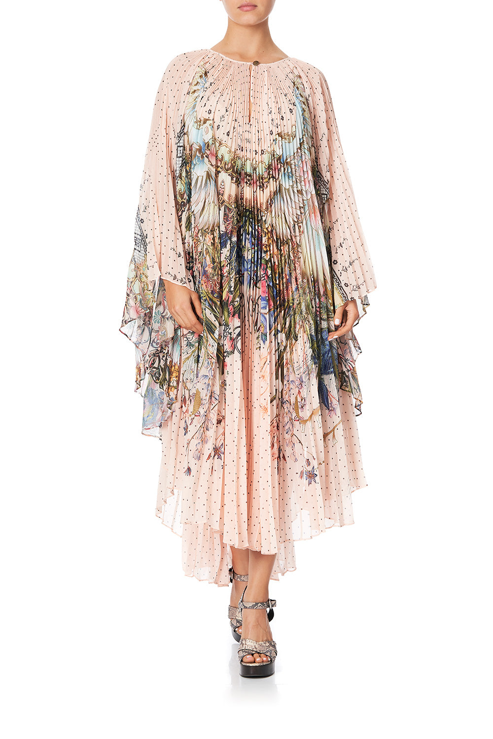 SUNRAY PLEATED KAFTAN KINDRED SKIES